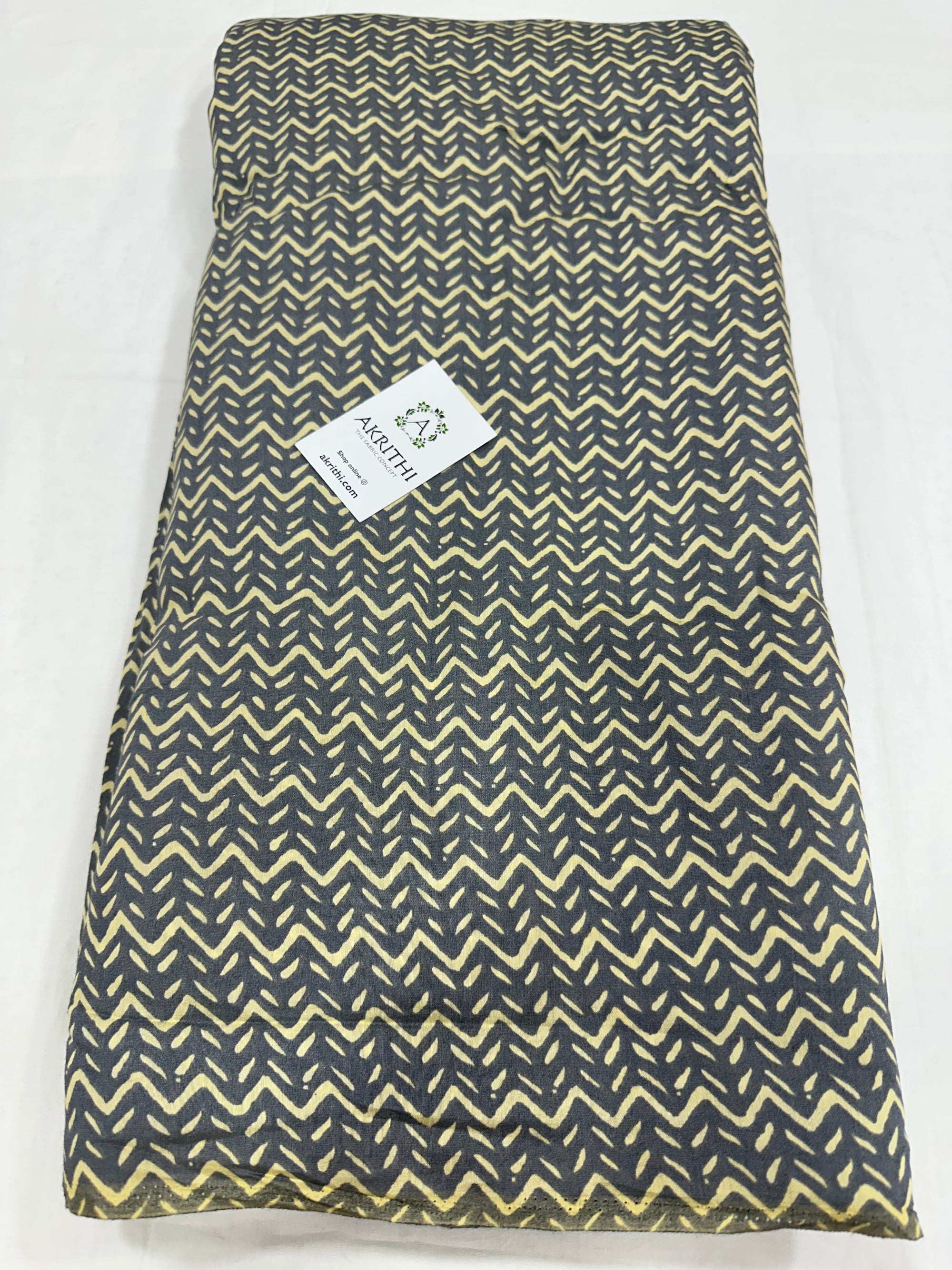 Printed silk fabric