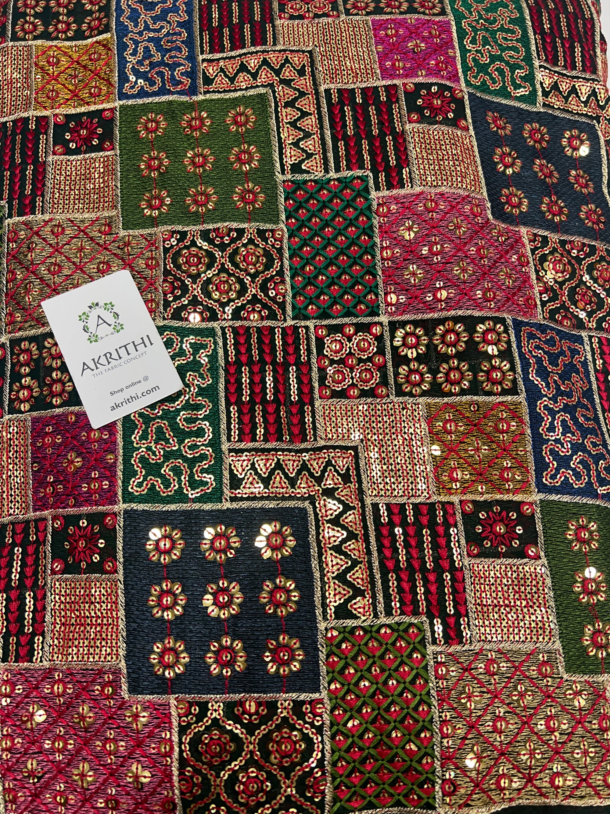 Embroidered Georgette fabric