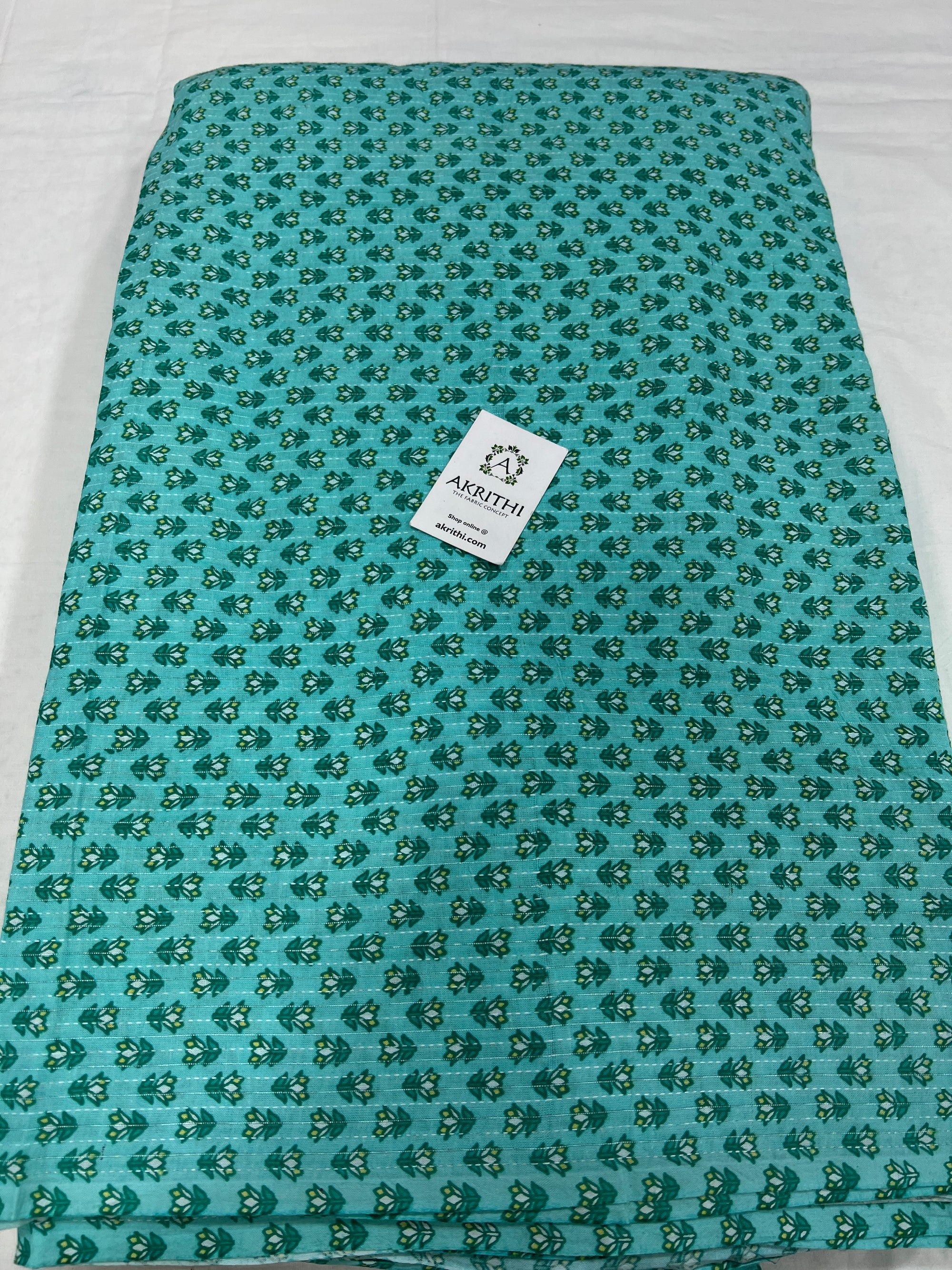 Kantha Printed pure cotton fabric