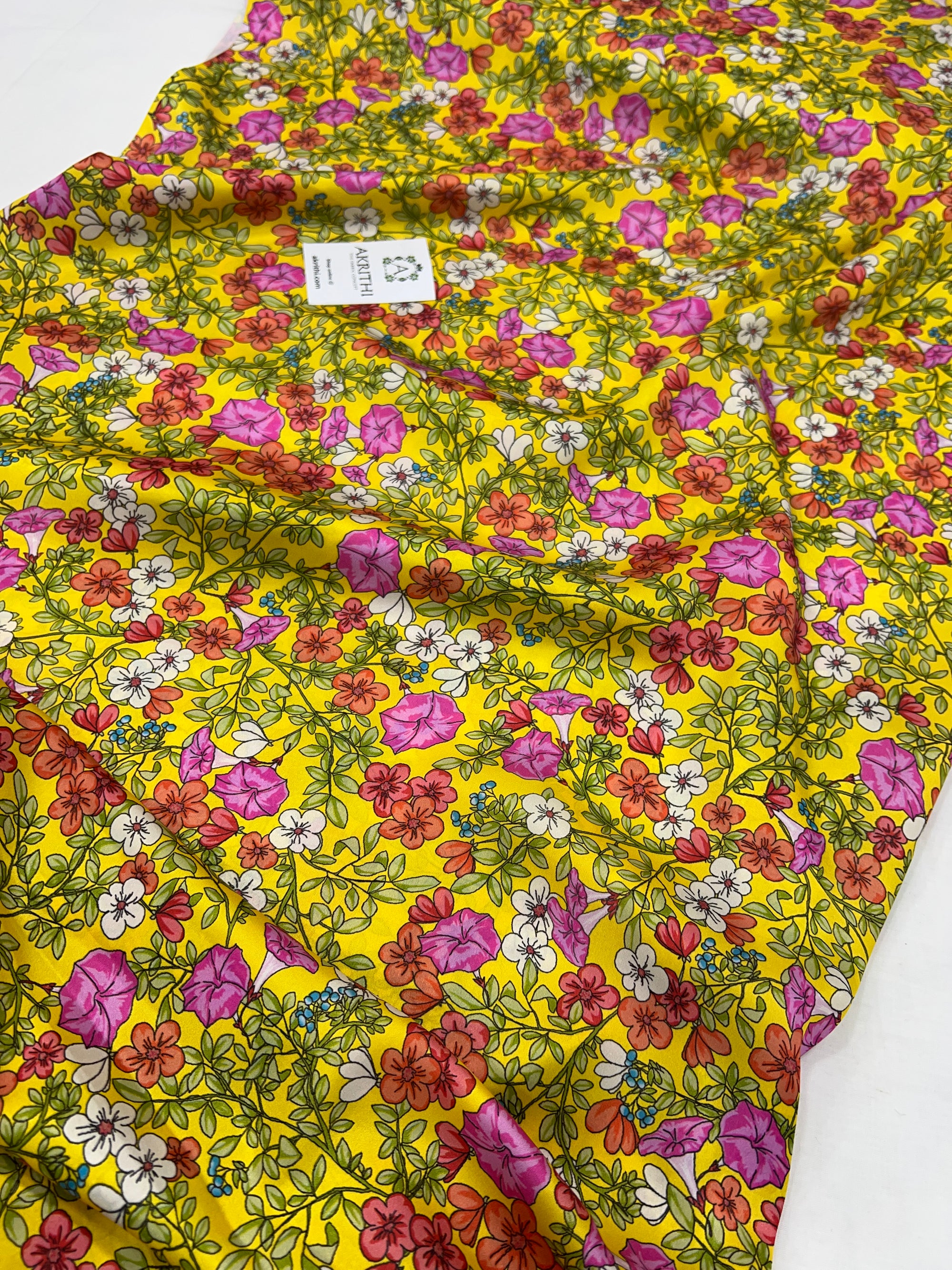Digital printed modal satin fabric