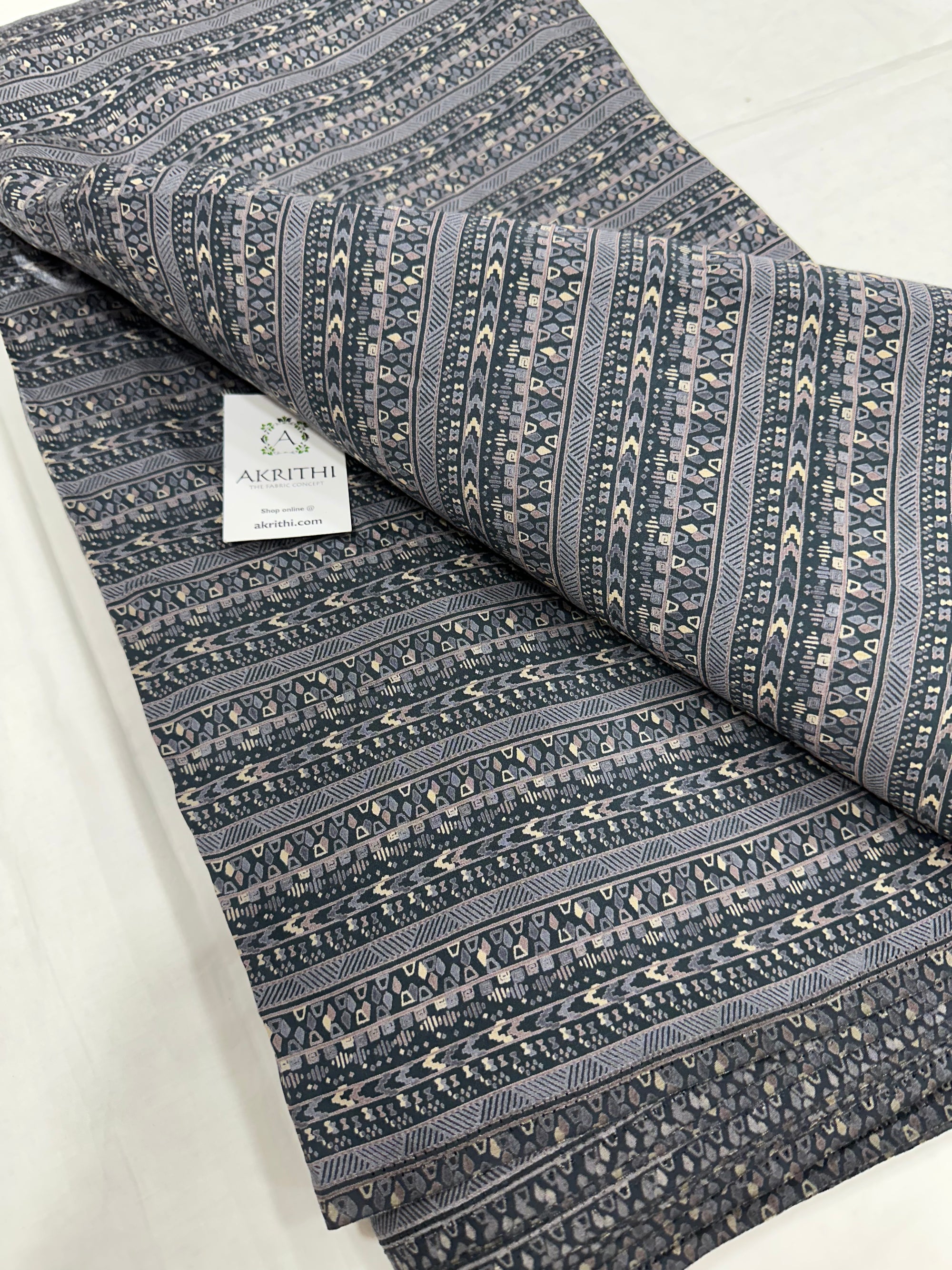 Printed silk fabric