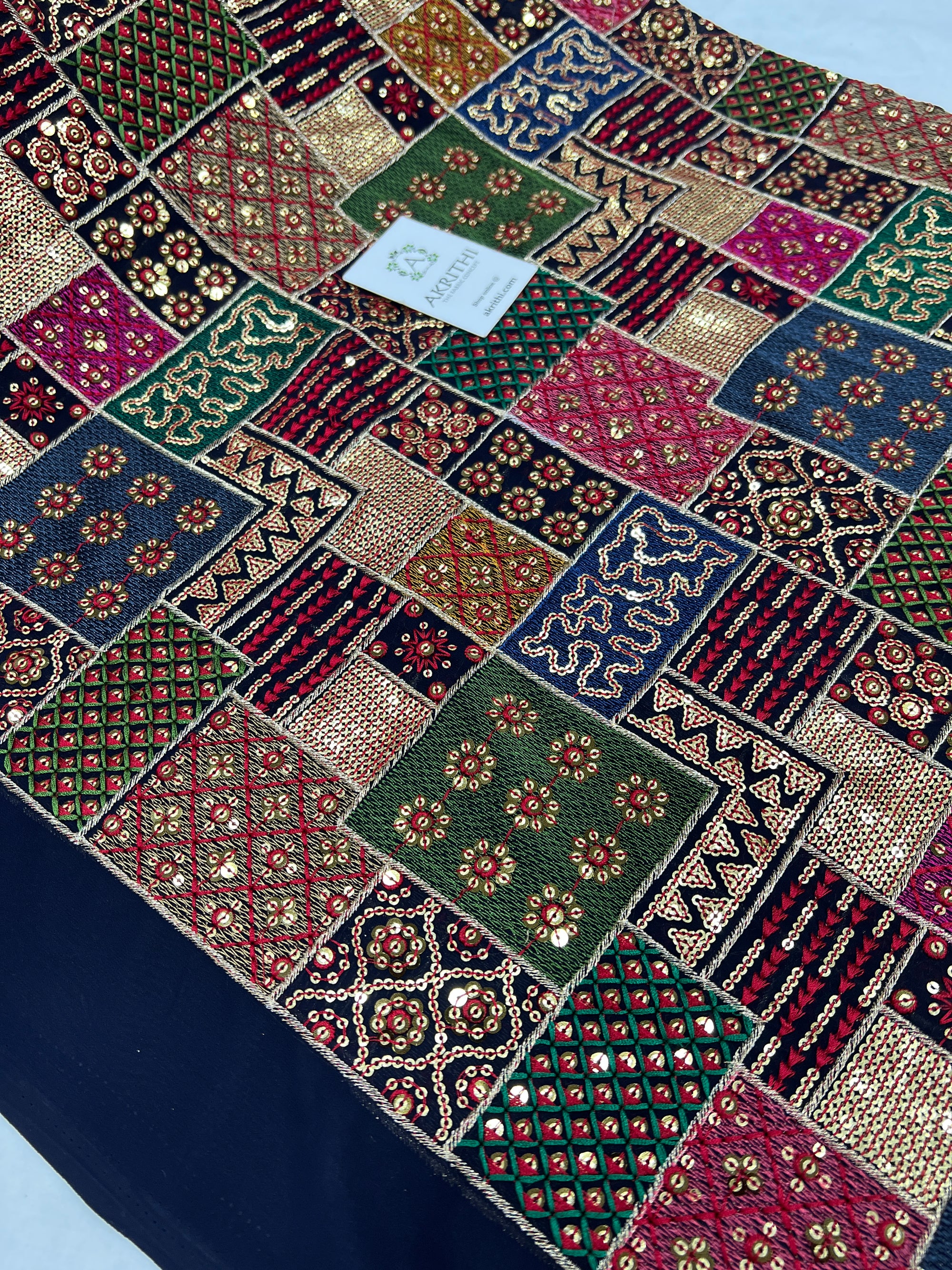 Embroidered Georgette fabric