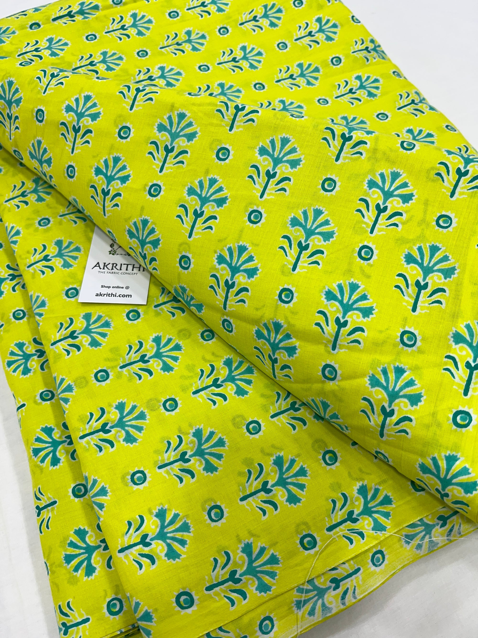Printed pure cotton fabric