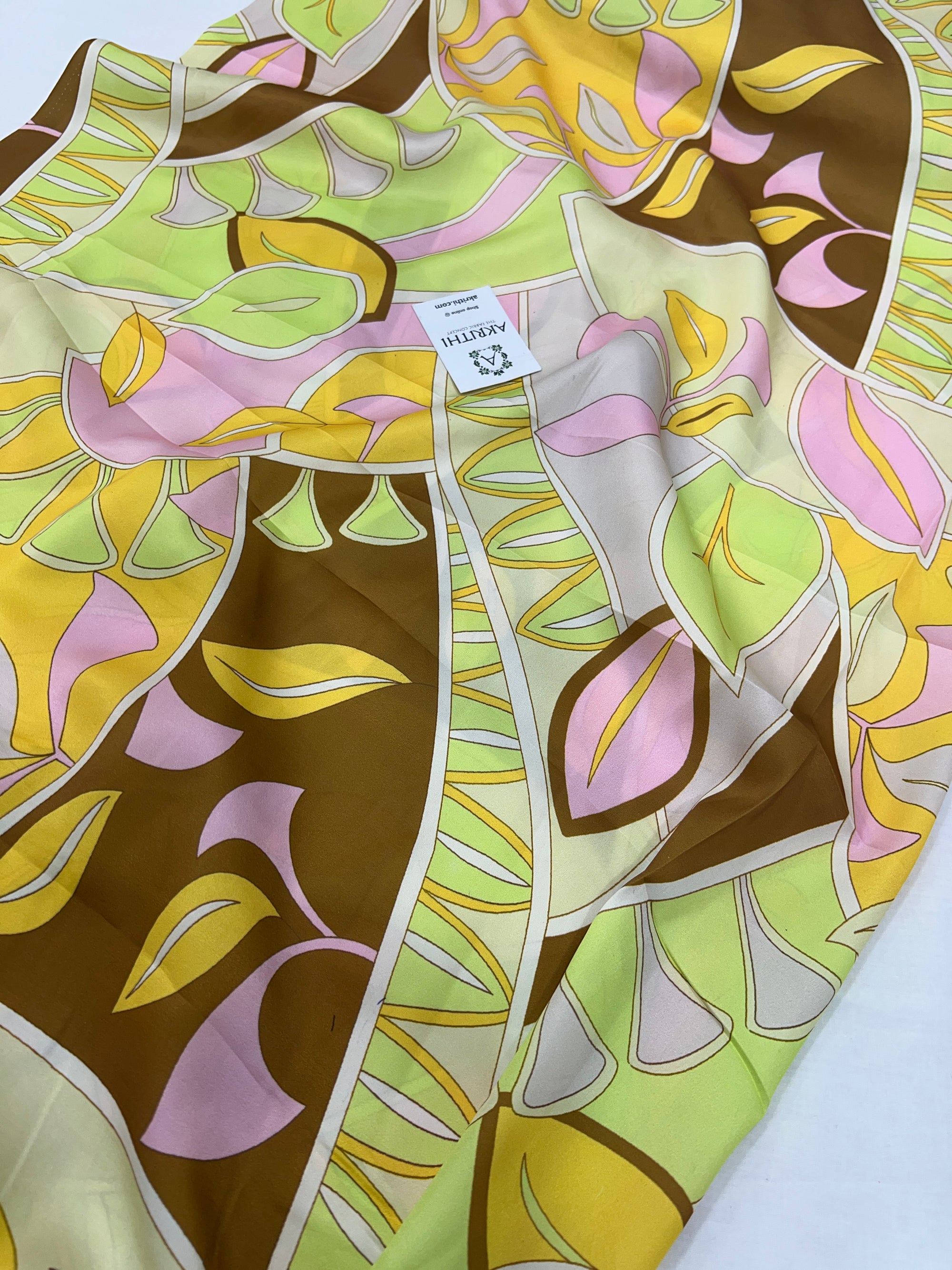 Digital printed modal satin fabric