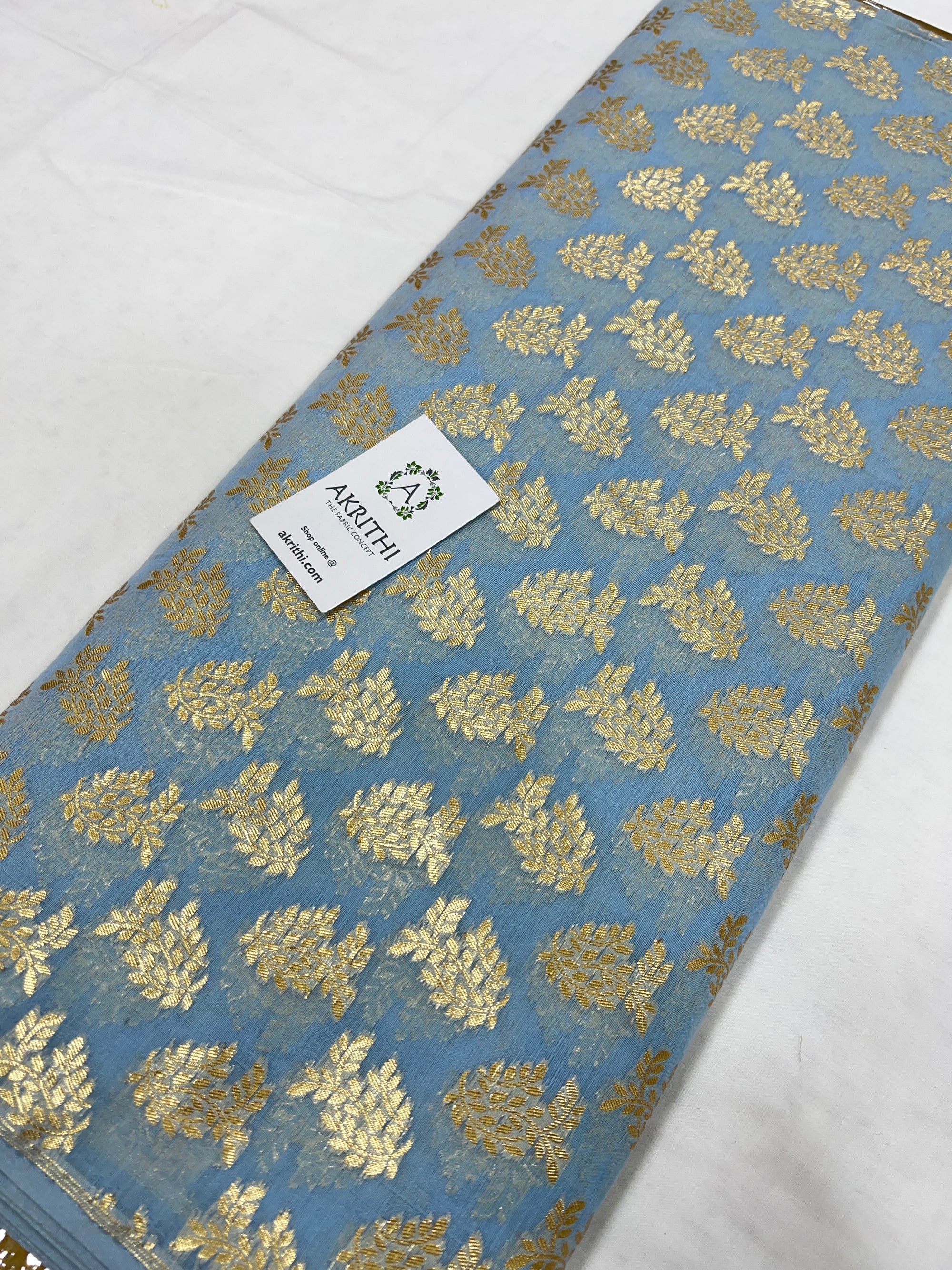 Banarasi chanderi cotton lurex fabric
