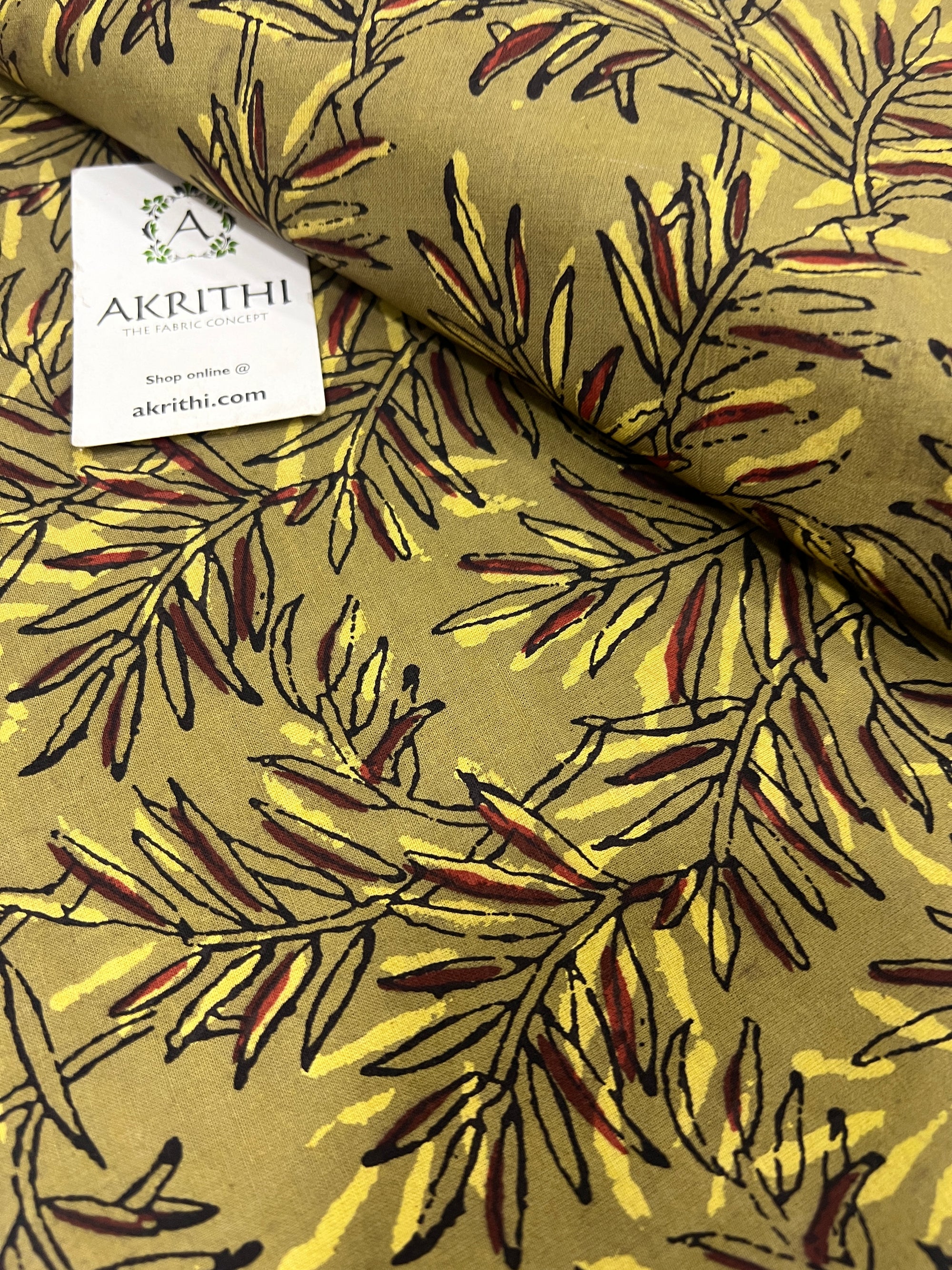 Jahota hand block printed pure cotton fabric