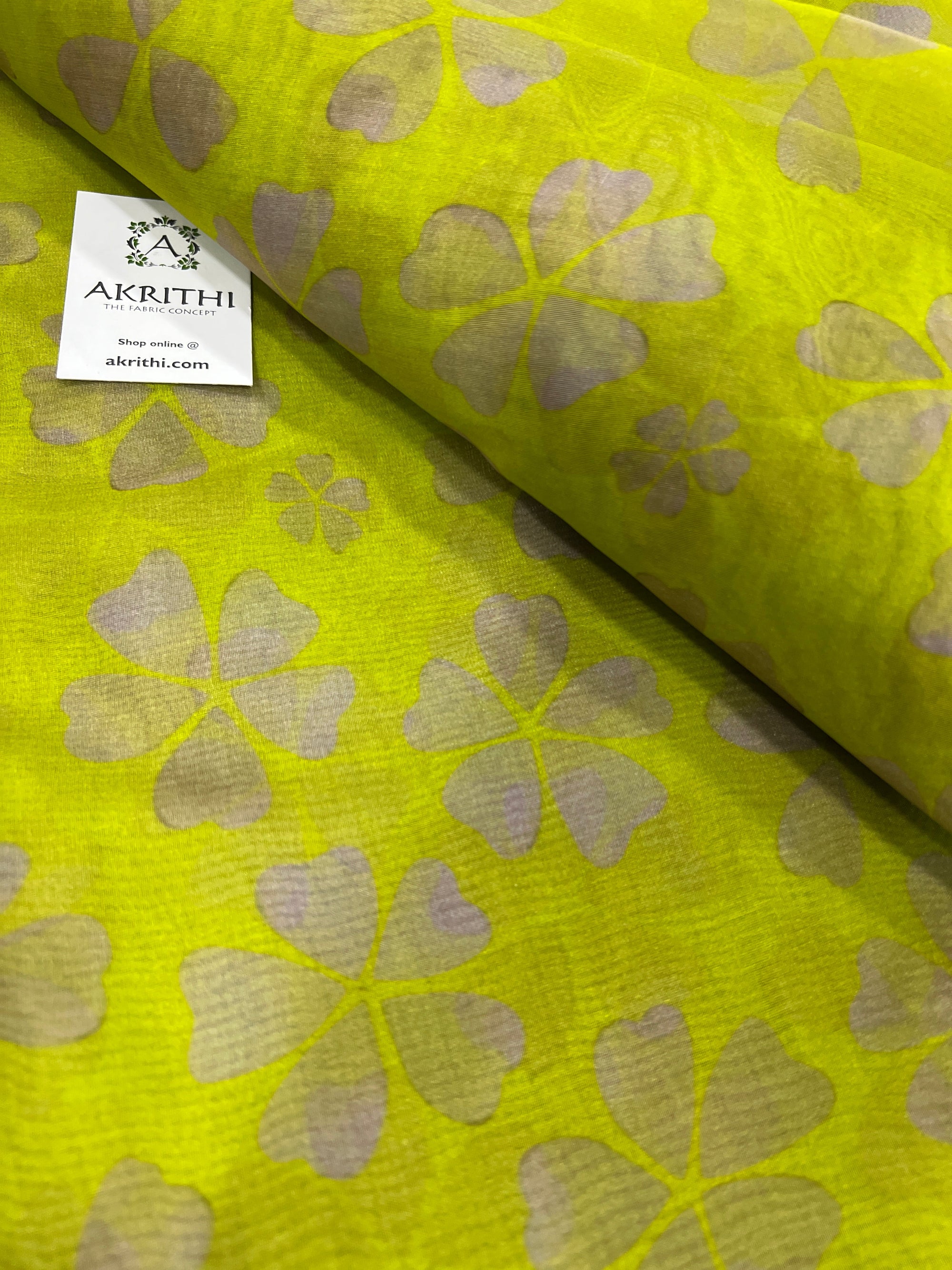 Printed organza fabric