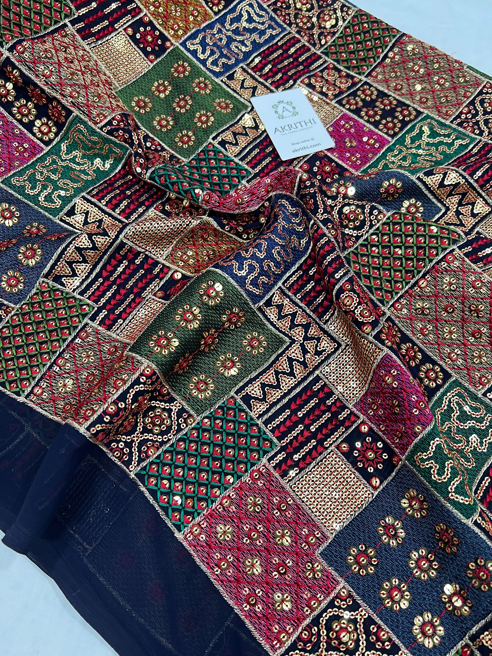 Embroidered Georgette fabric