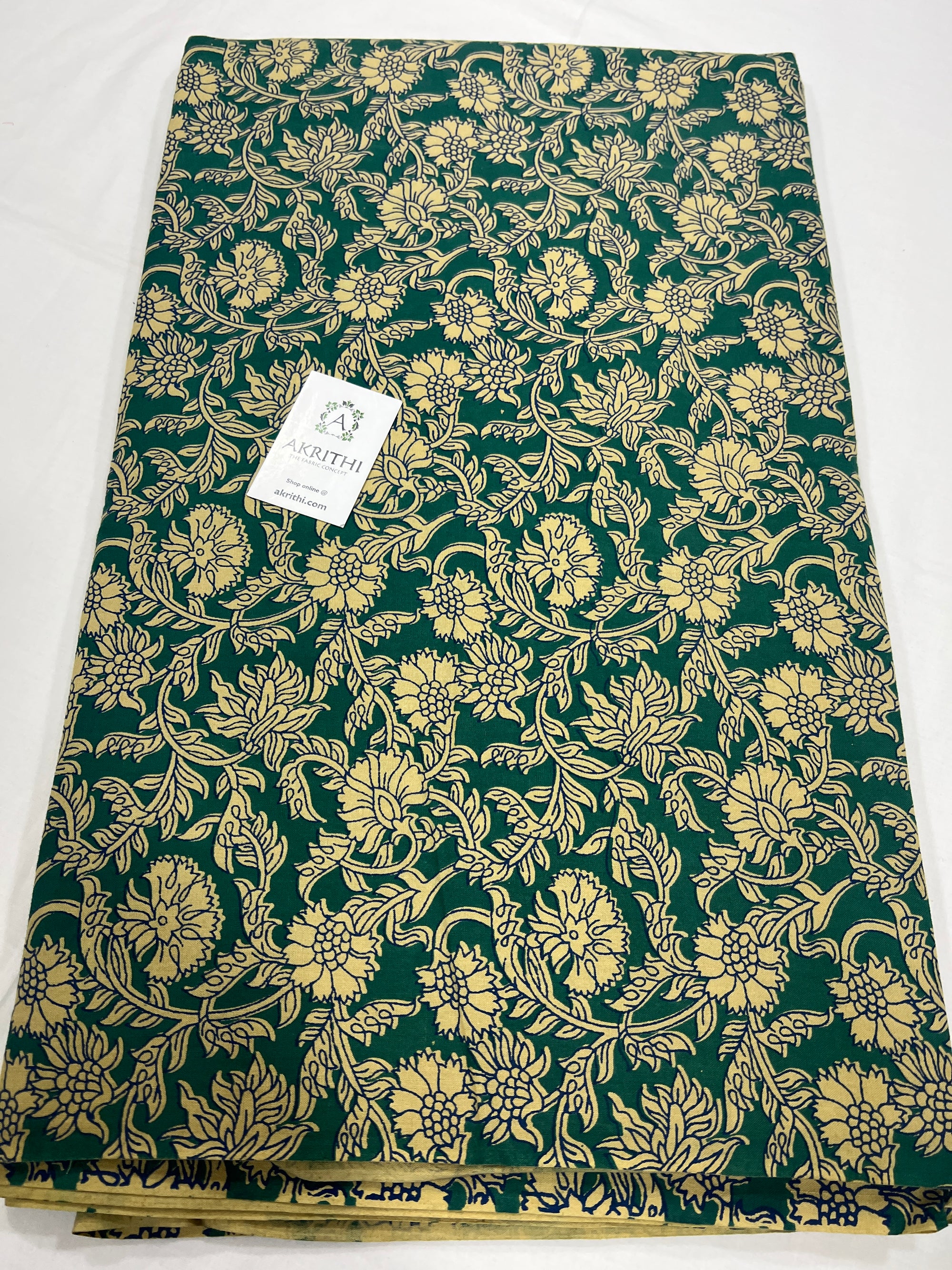 Block Printed pure cotton fabric