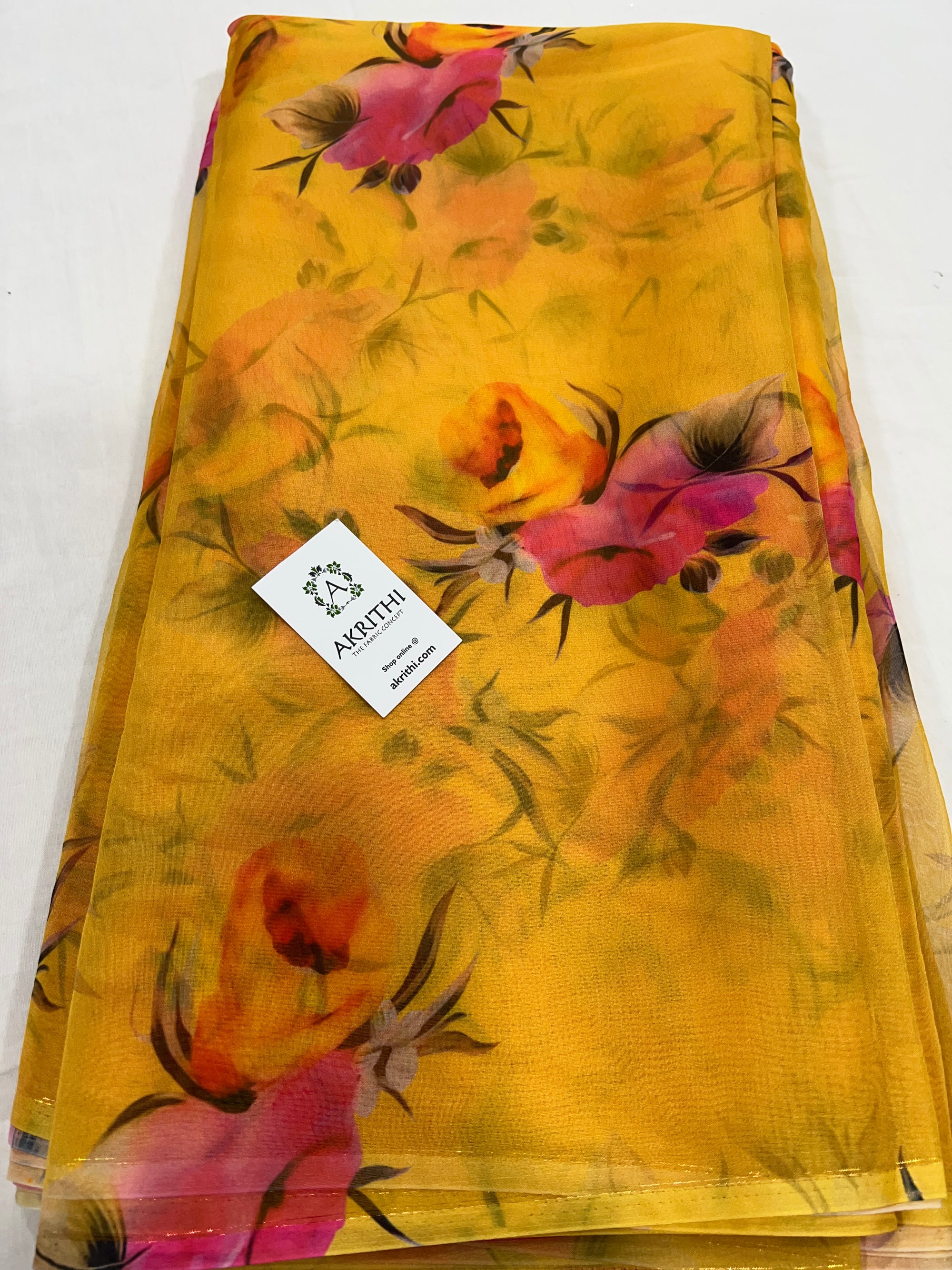 Printed organza fabric