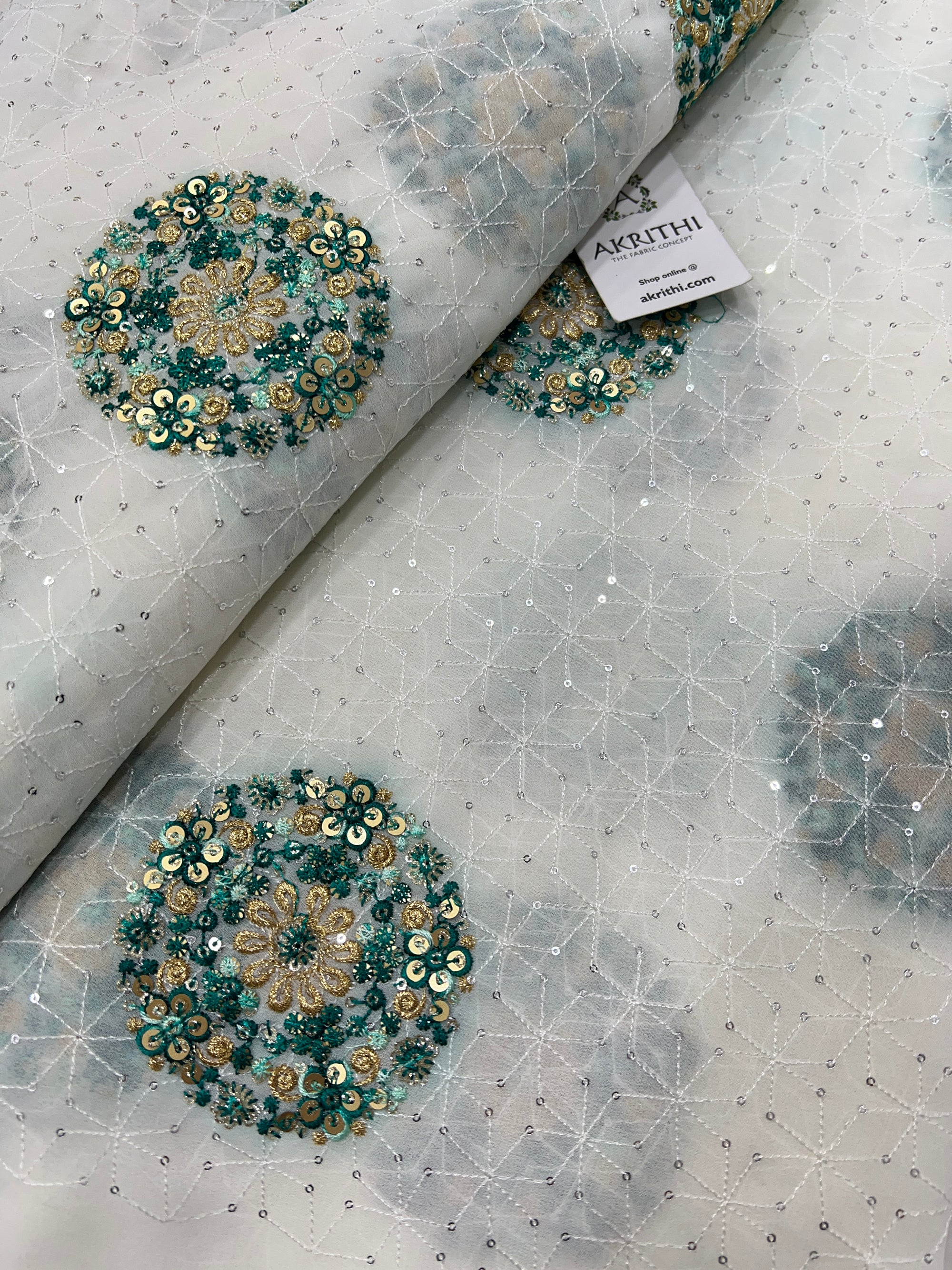 Embroidered Georgette fabric