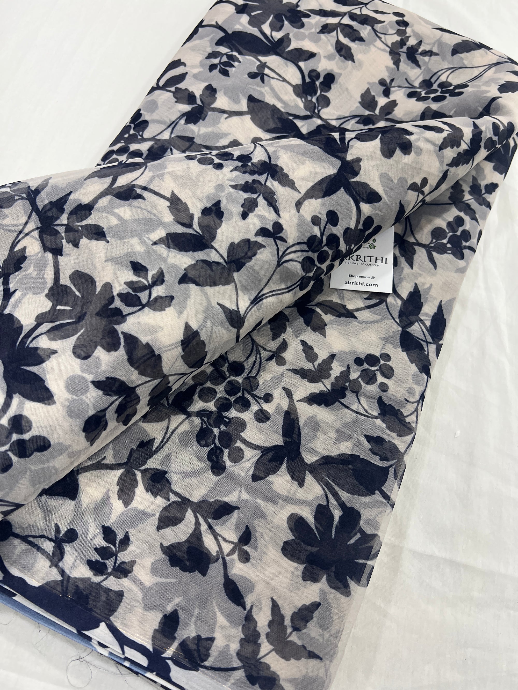 Printed organza fabric
