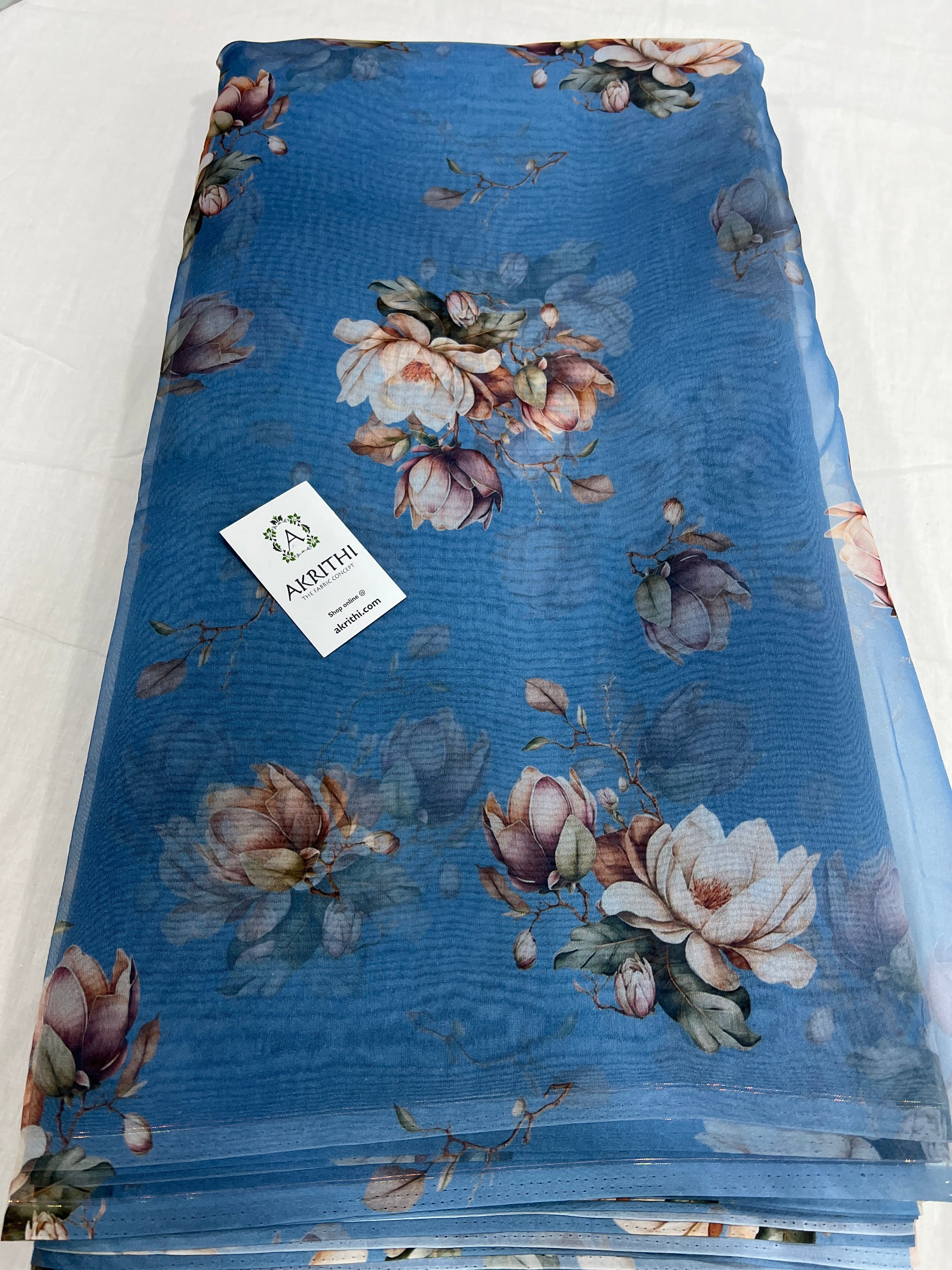 Printed organza fabric