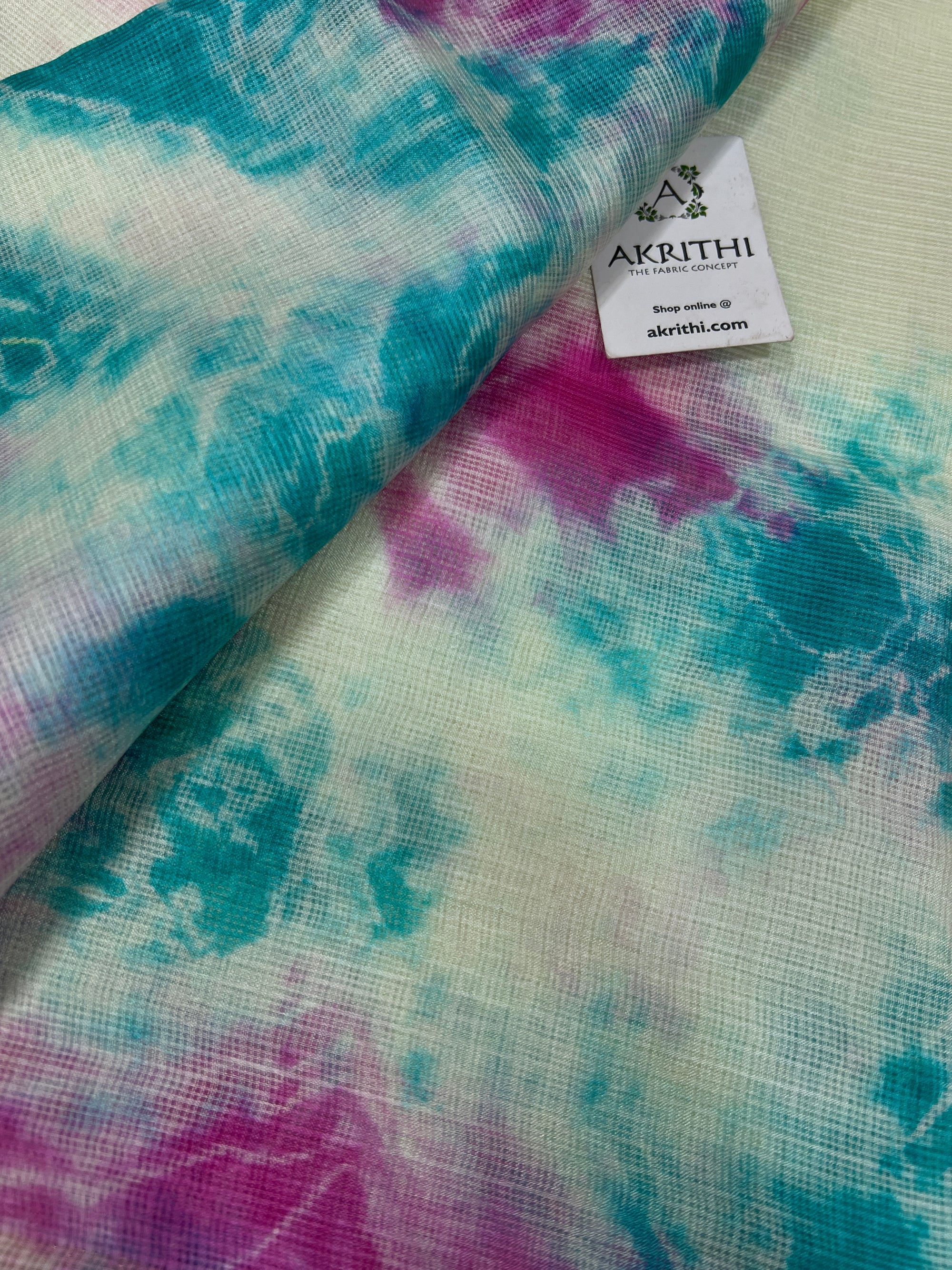 Tie and dye pure kota silk saree