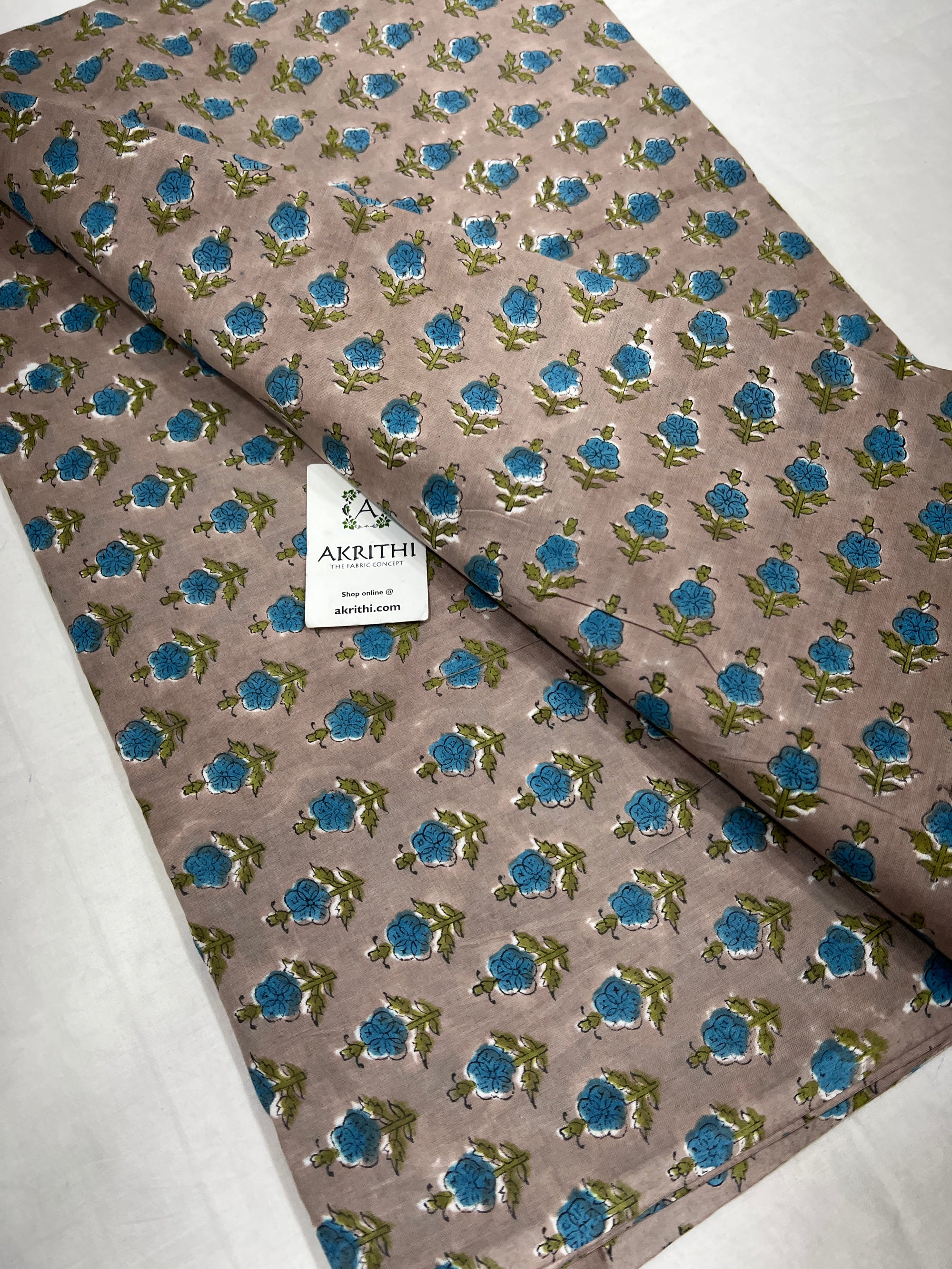 Hand block Printed pure cotton fabric