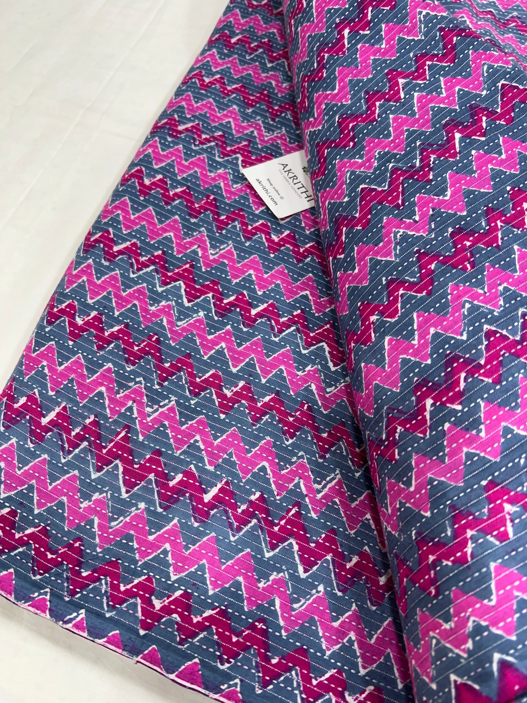 Kantha Printed pure cotton fabric