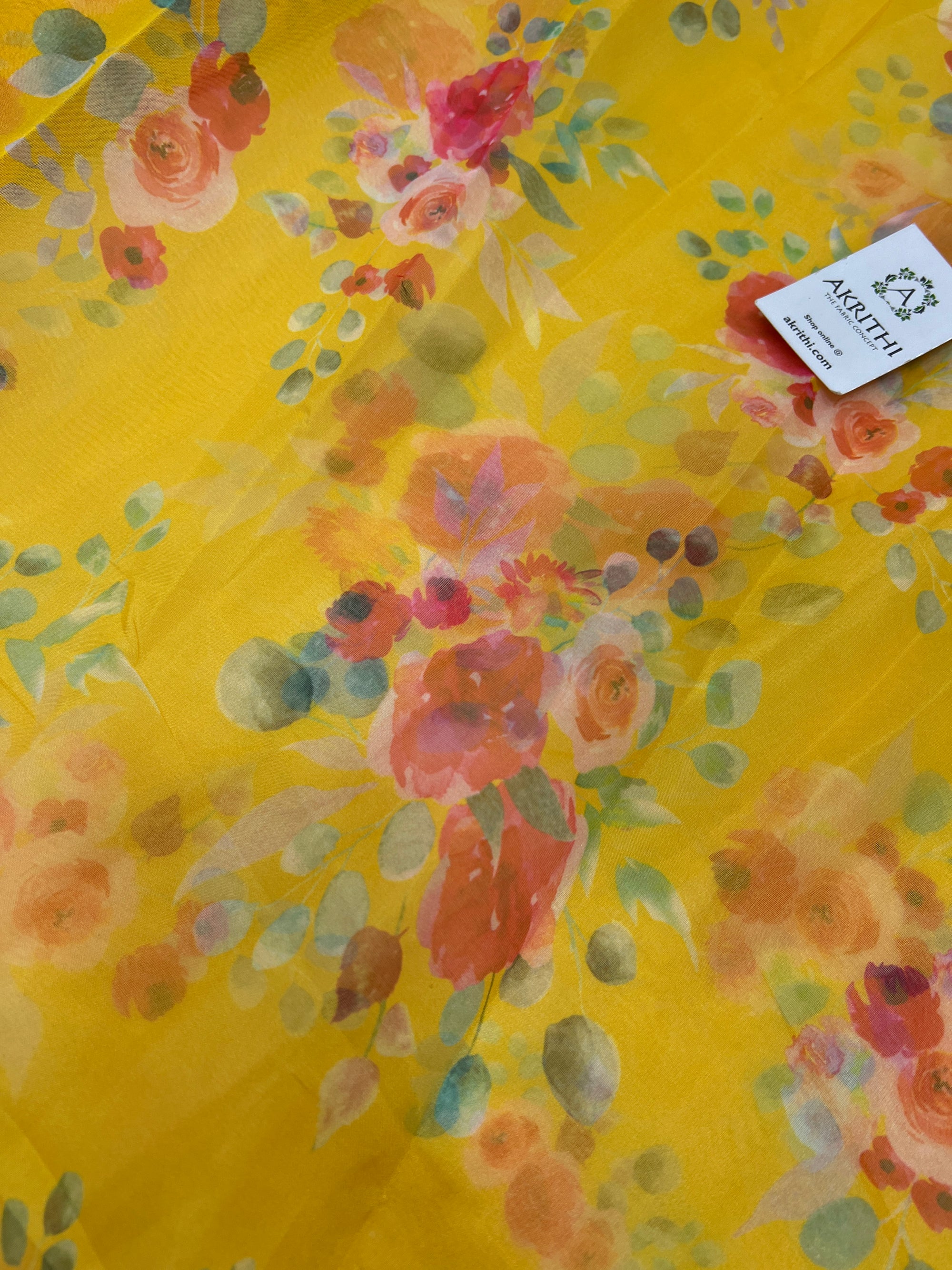 Printed organza fabric