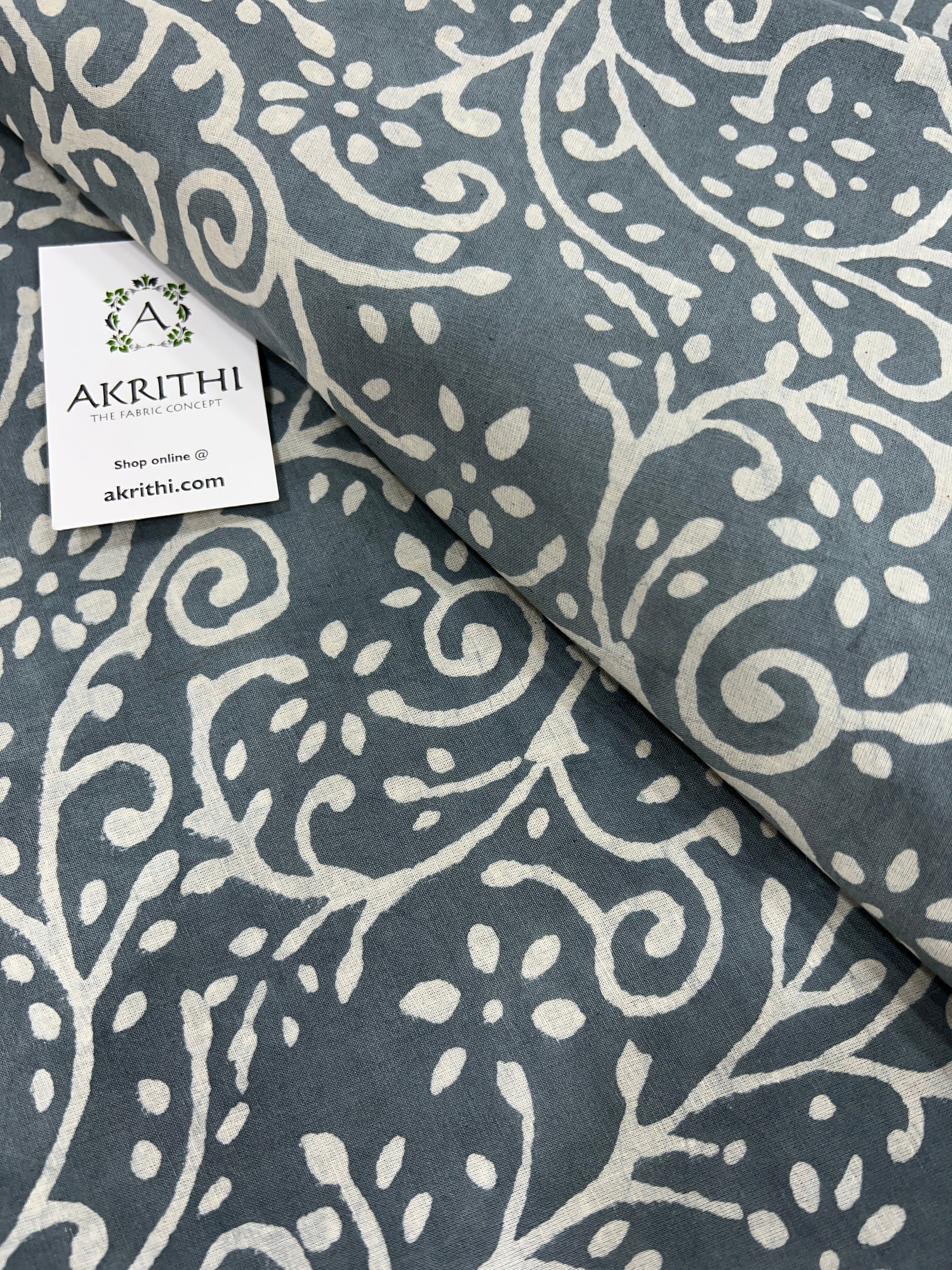 Dabu printed pure cotton fabric