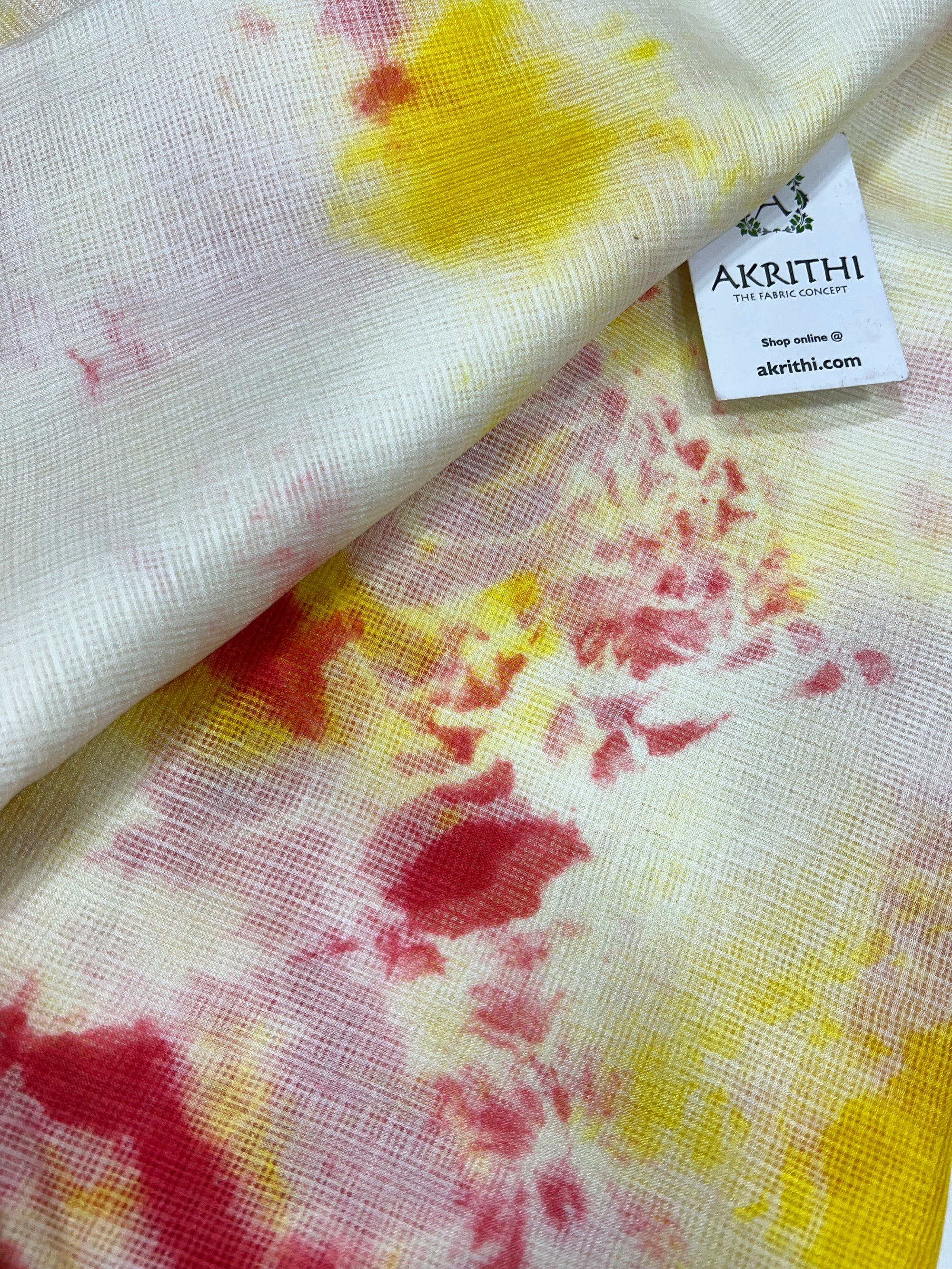 Tie and dye pure kota silk saree