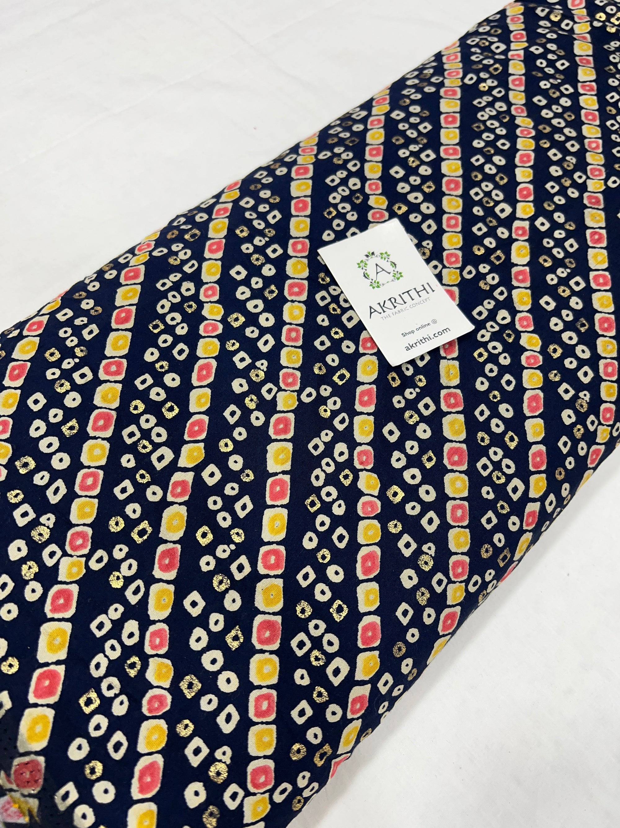 Printed viscose silk fabric
