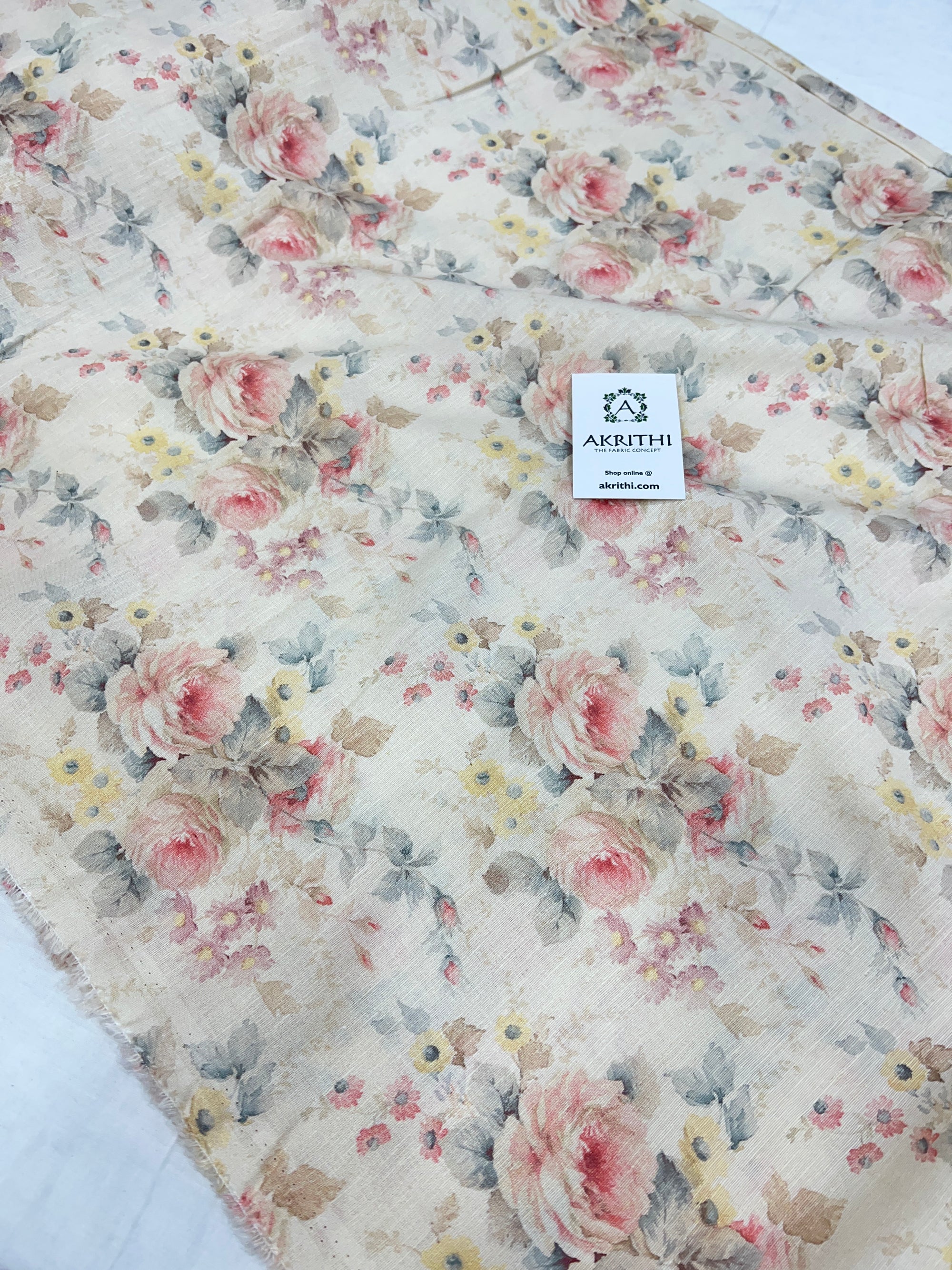 Digital Printed pure linen fabric