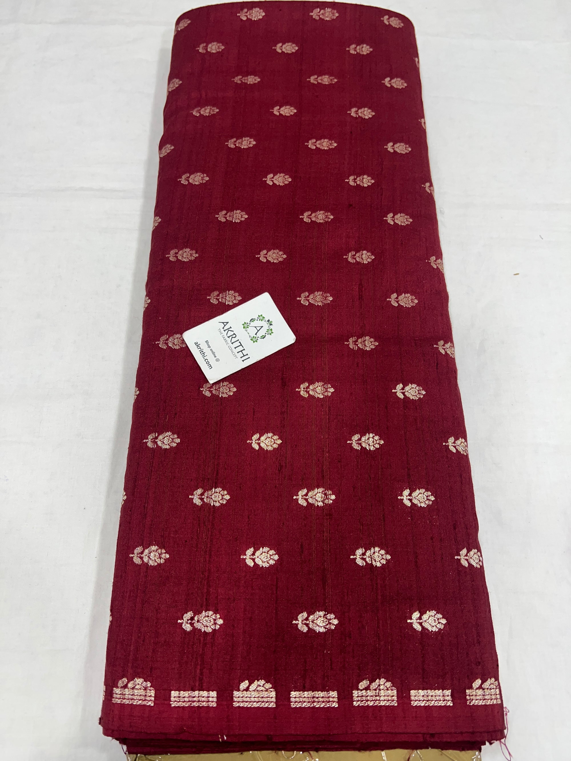 Pure raw silk Banarasi brocade fabric
