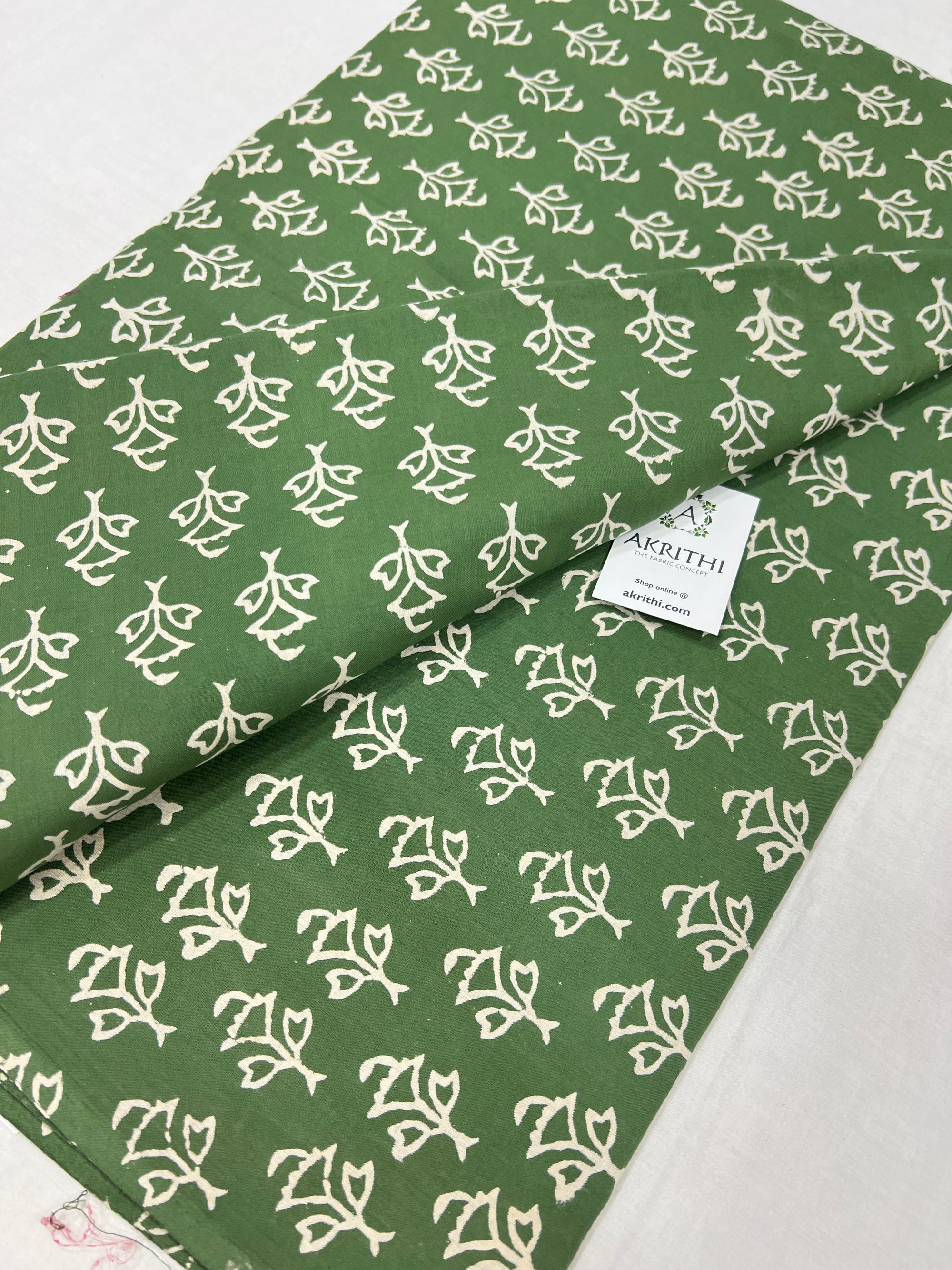 Dabu block Printed pure cotton fabric 65 CM CUT