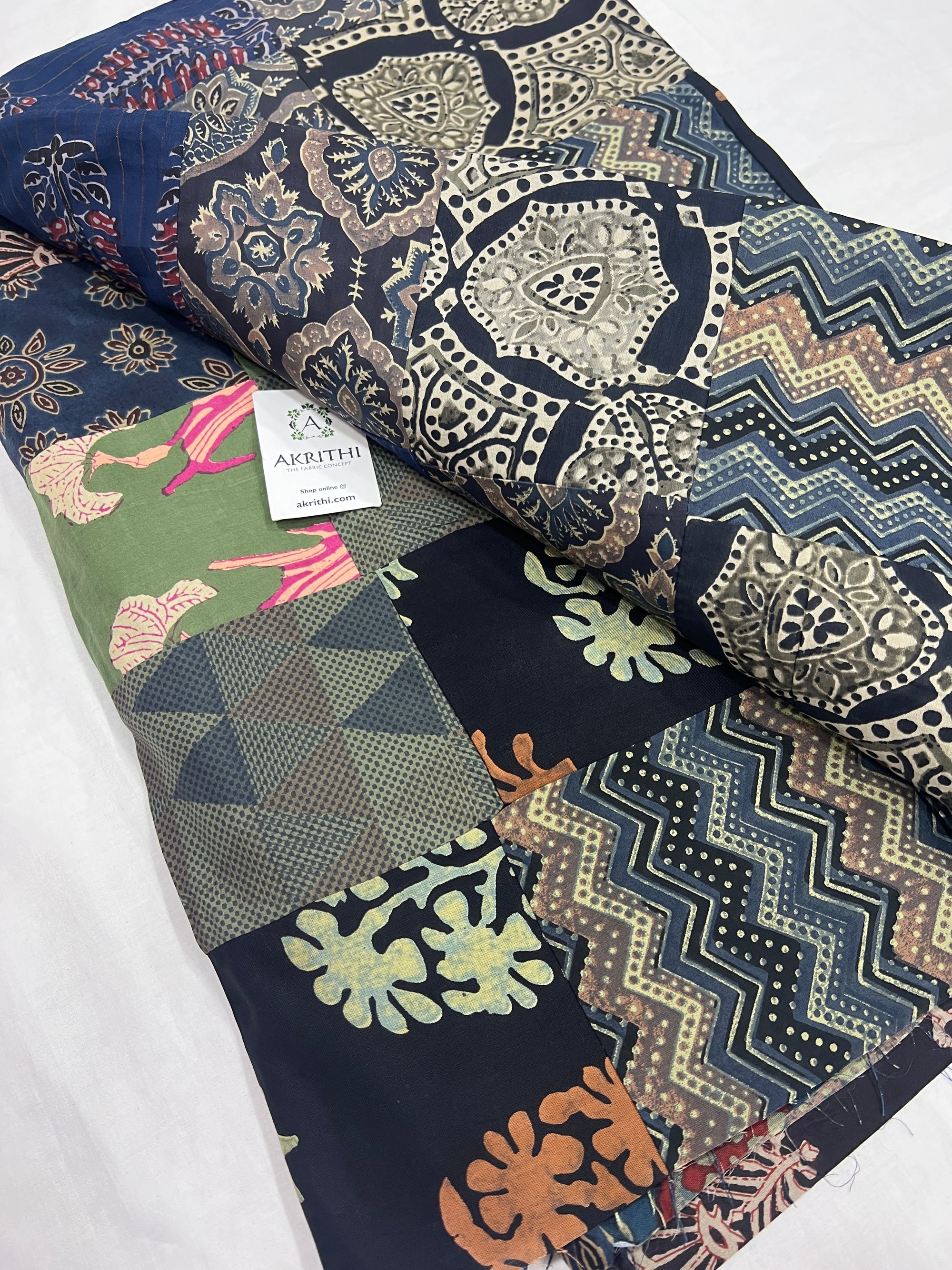Patch work pure cotton fabric