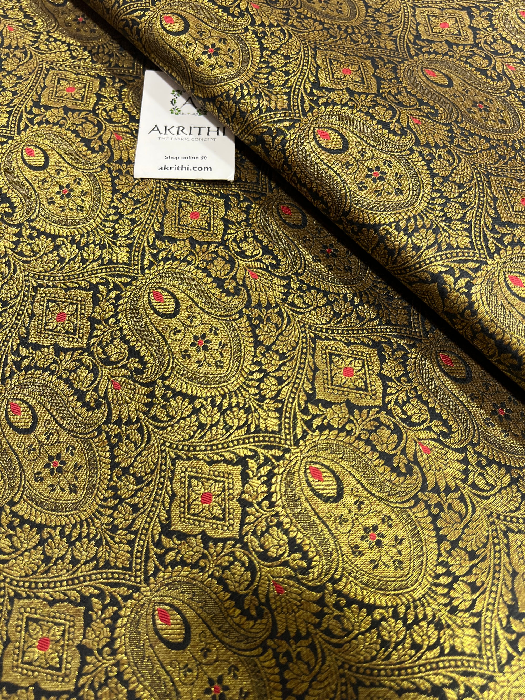 Banarasi brocade fabric antique zari