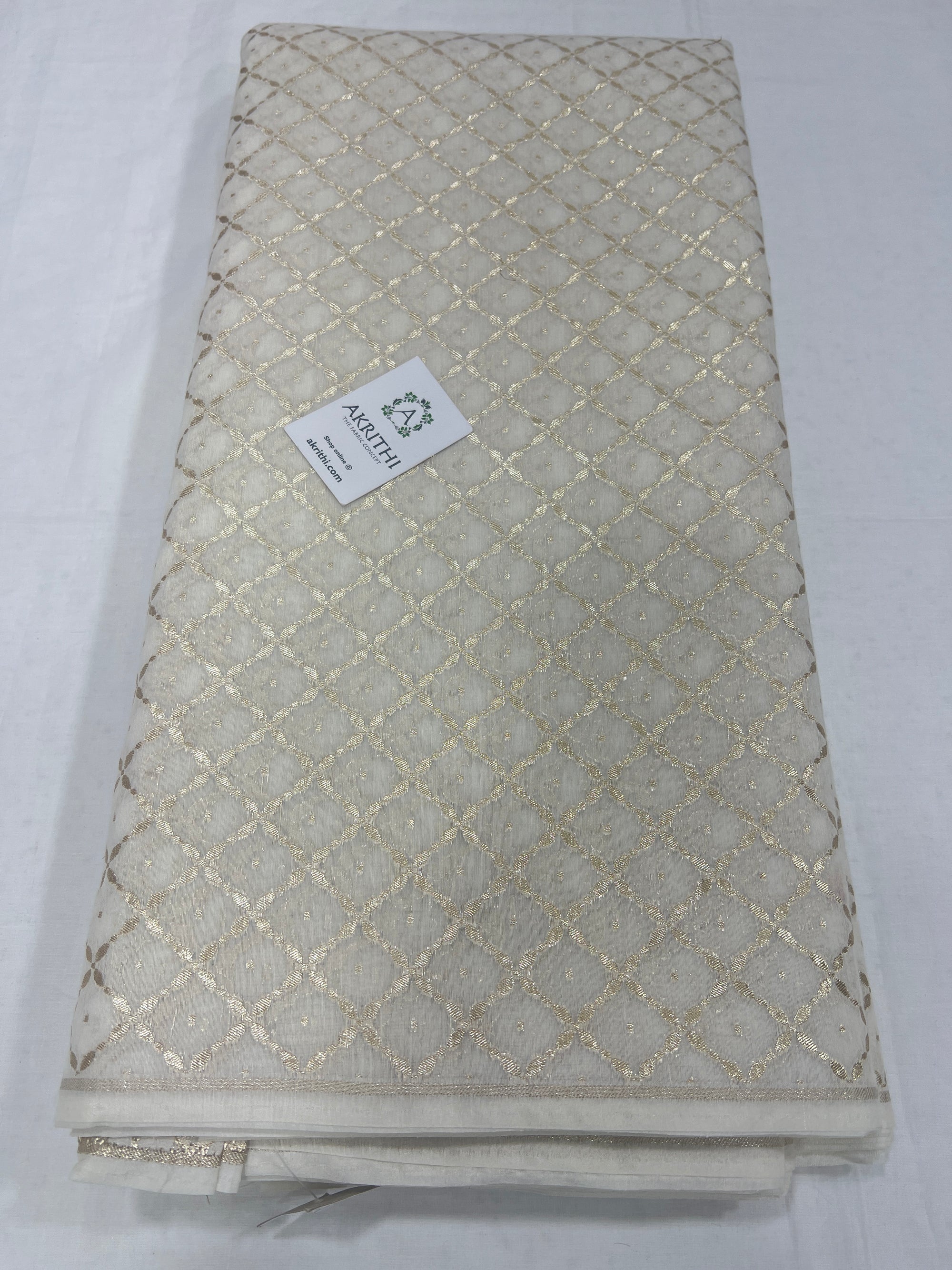 Dyeable banarasi Handloom chanderi lurex fabric