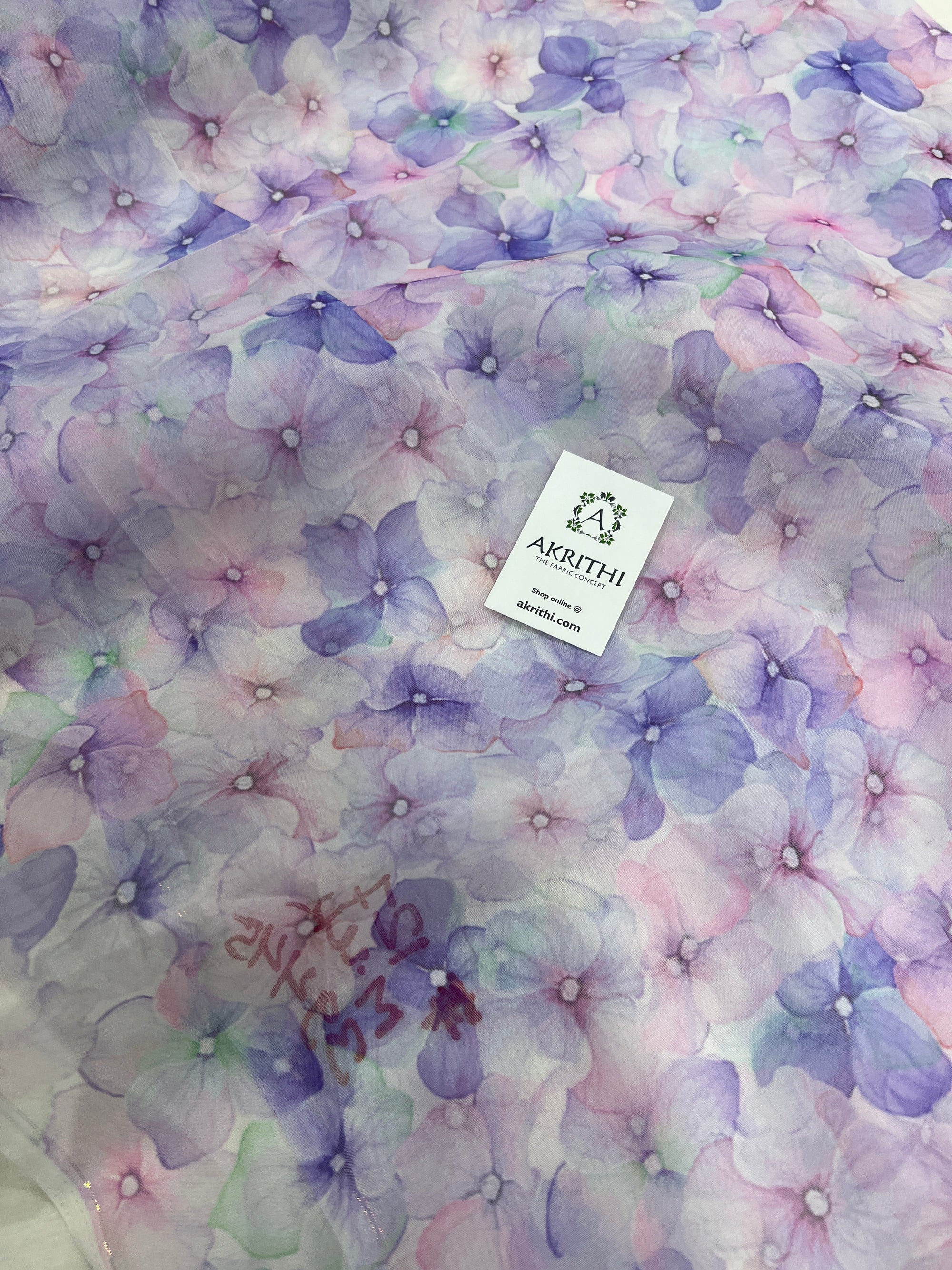 Printed organza fabric