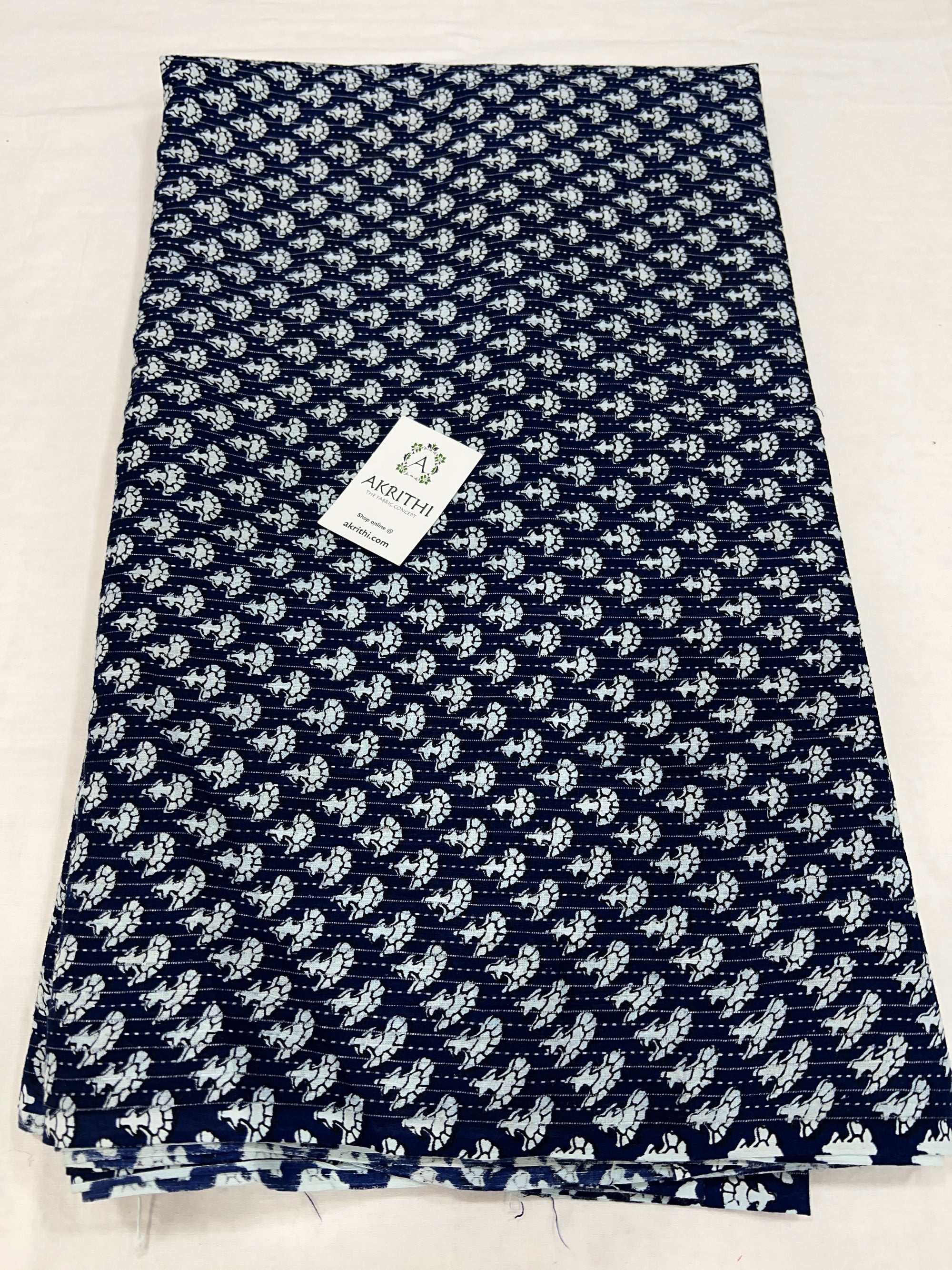 Printed Kantha pure cotton fabric