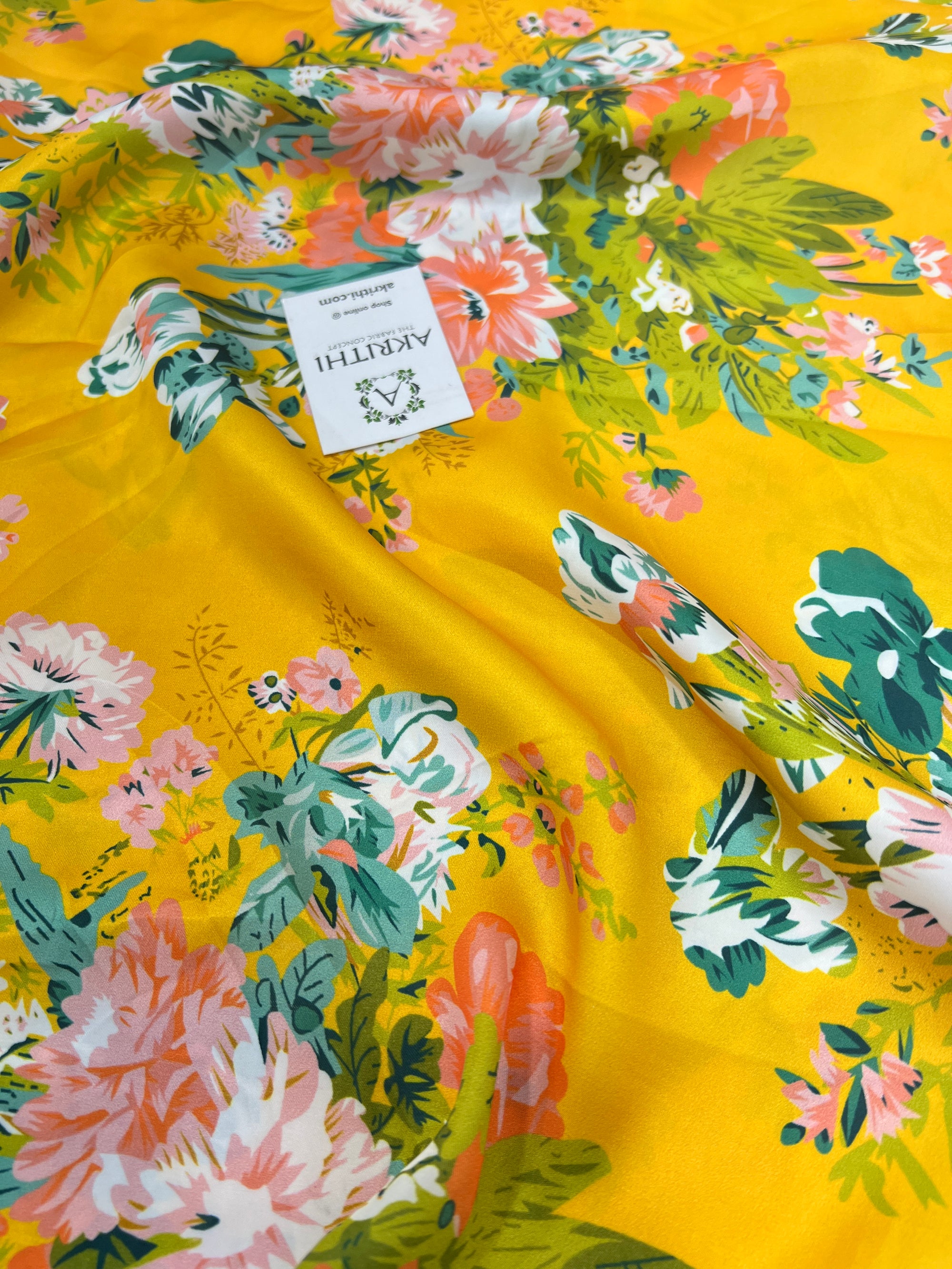 Digital printed modal satin fabric