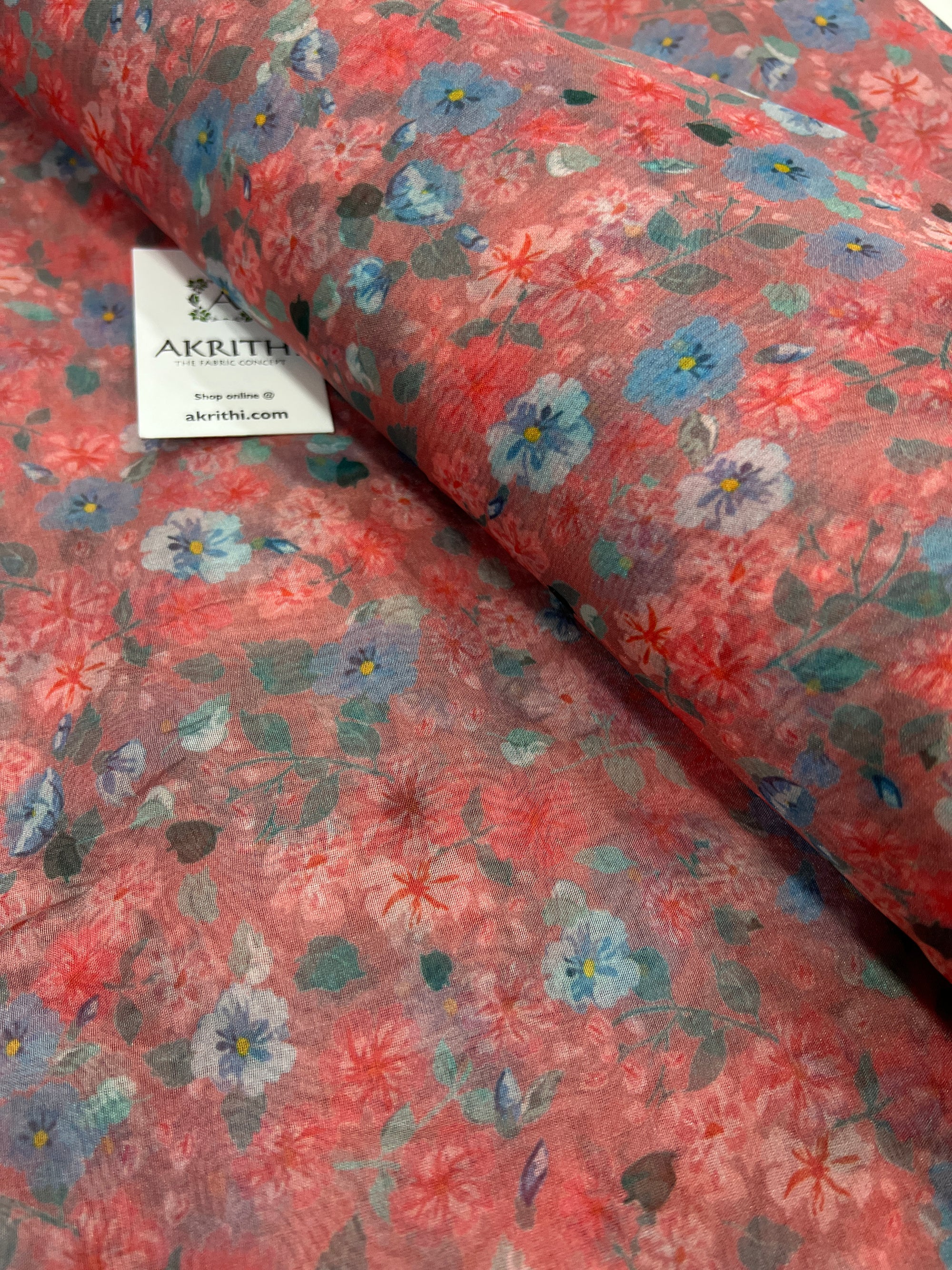 Printed organza fabric