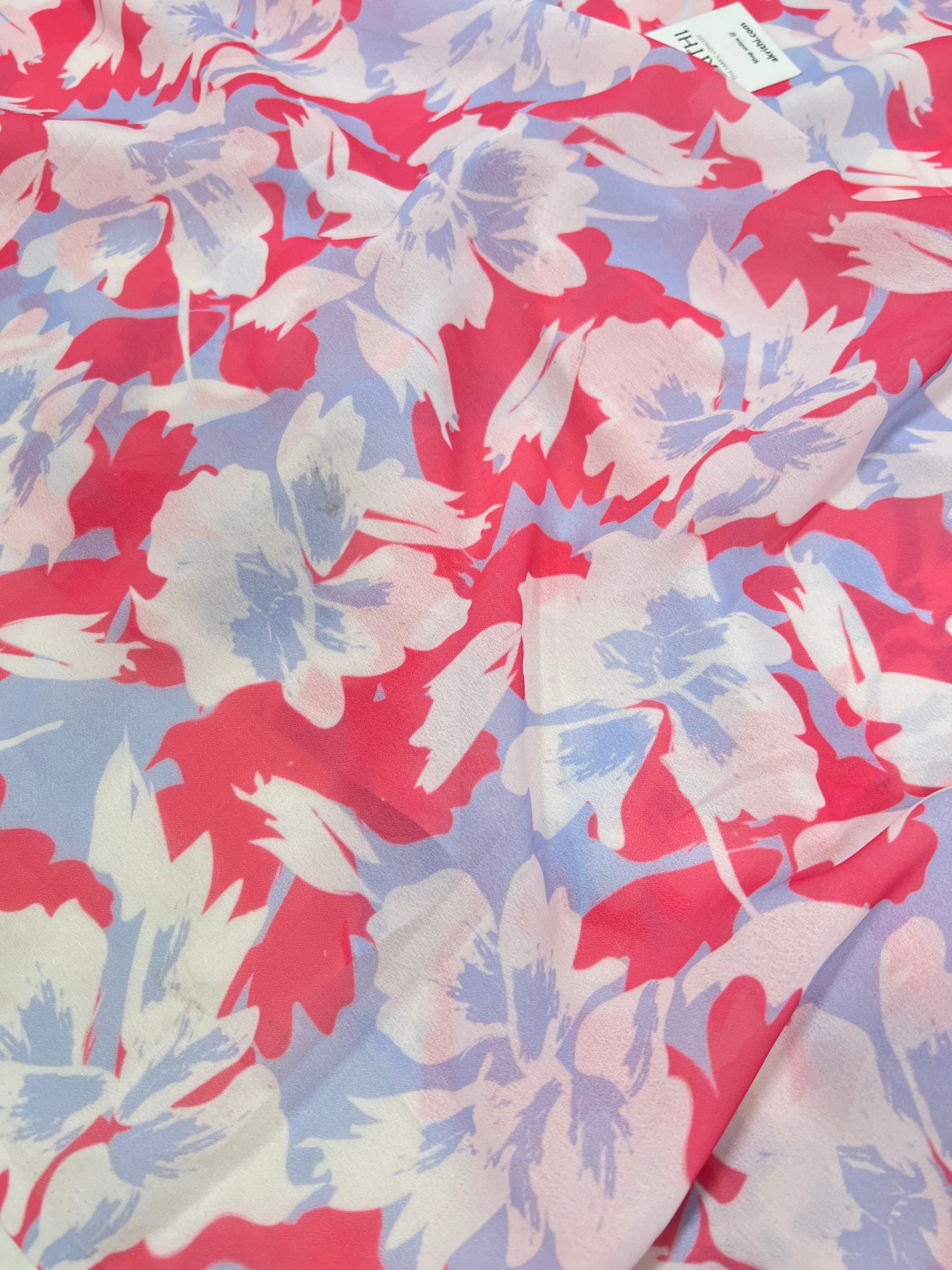 Digital floral printed georgette fabric