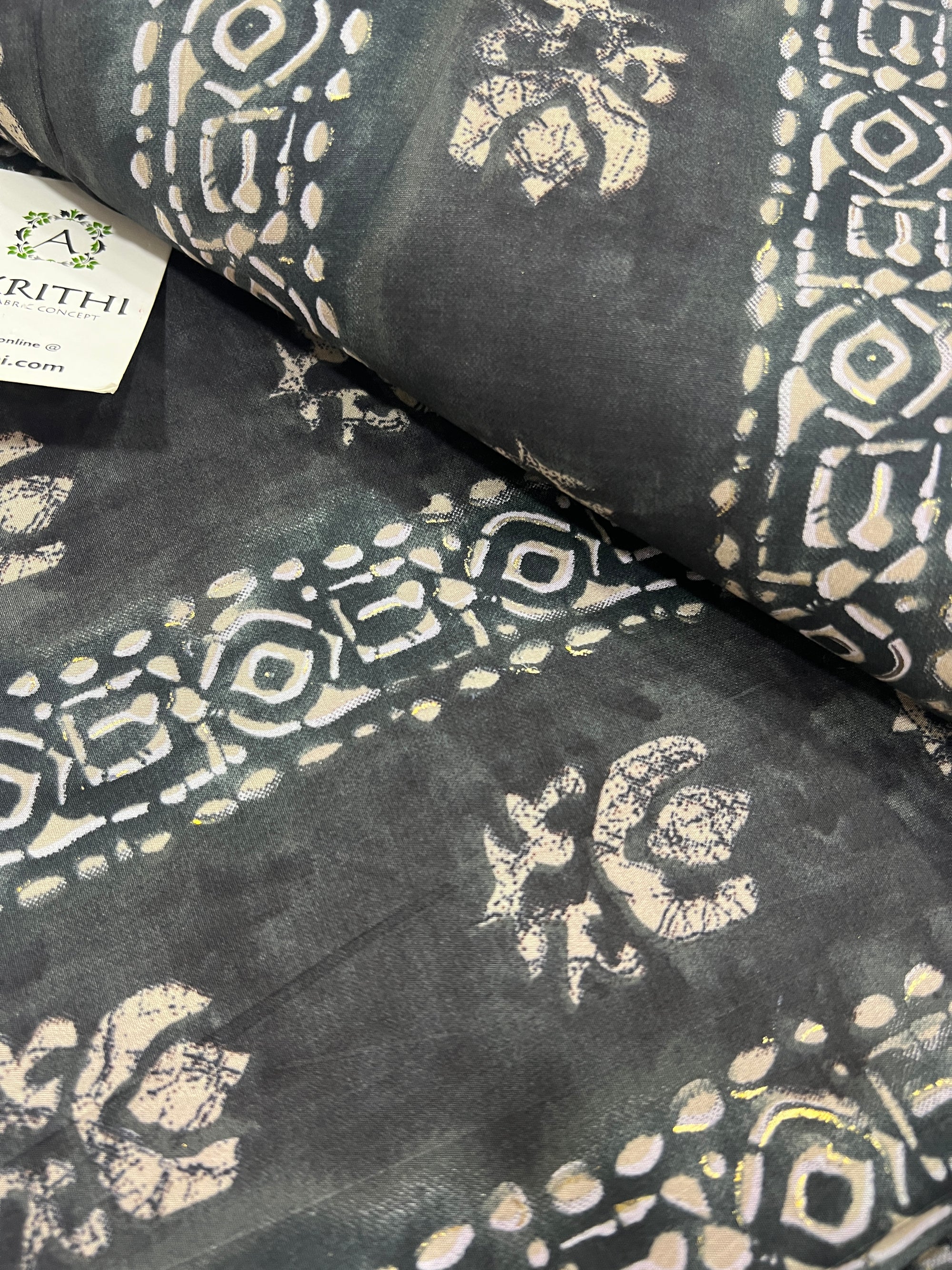 Printed viscose silk fabric