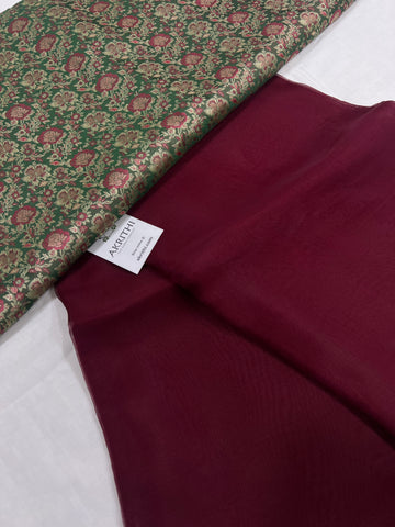 Pure silk organza saree with blouse