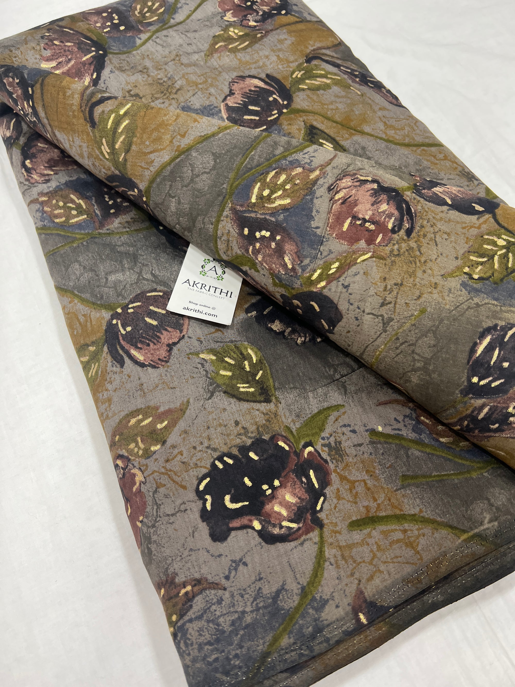 Printed viscose silk fabric