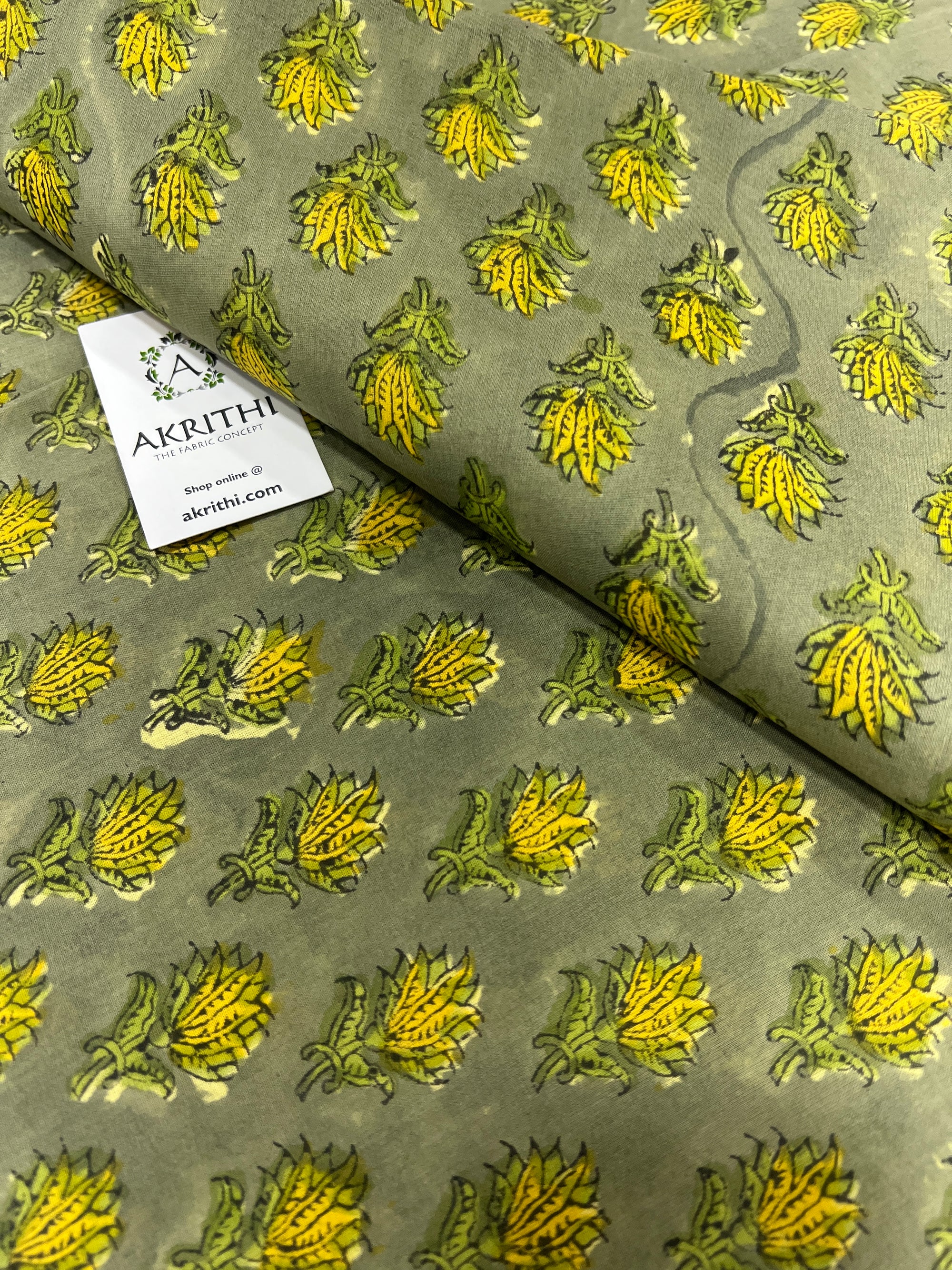 Hand block Printed pure cotton fabric