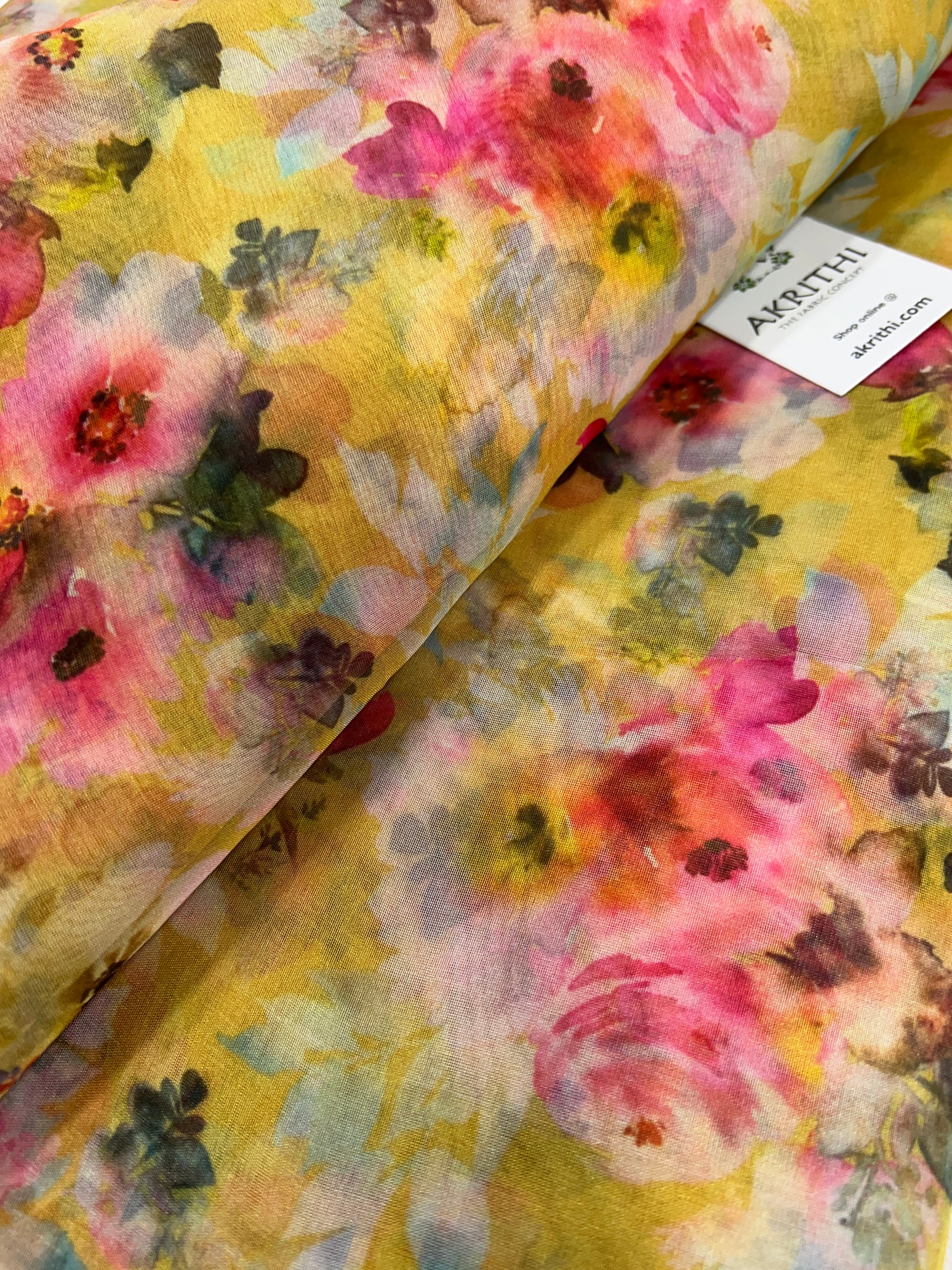Printed organza fabric