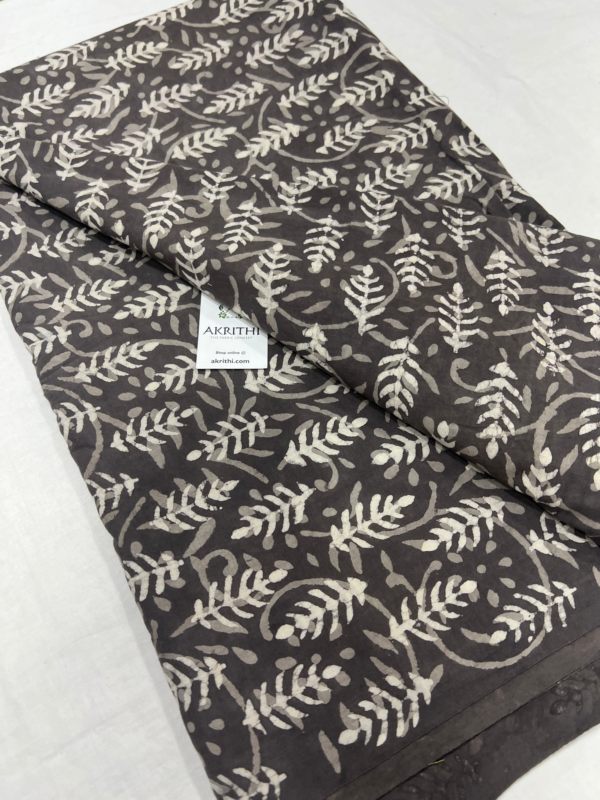 Dabu block Printed pure cotton fabric