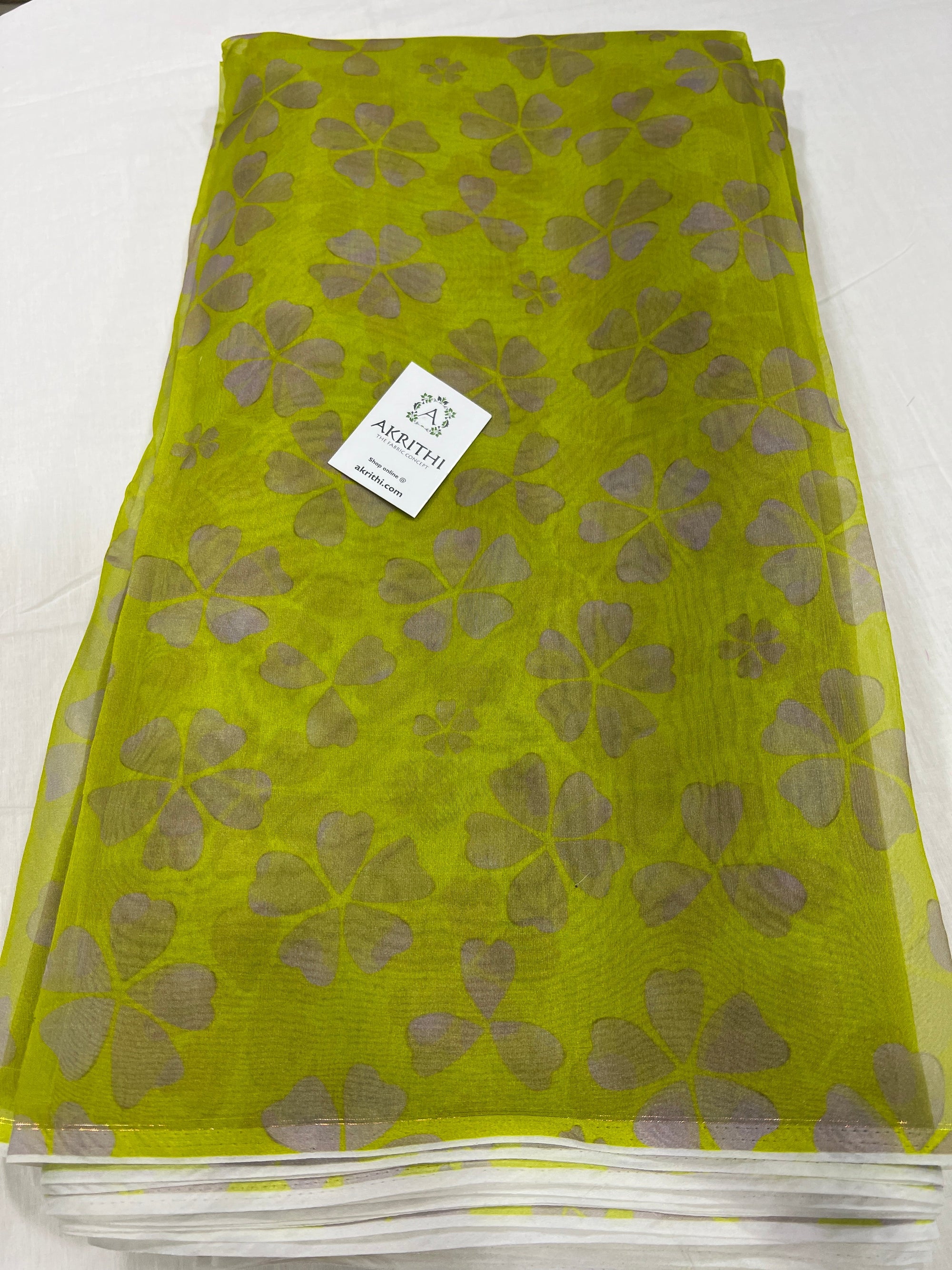 Printed organza fabric