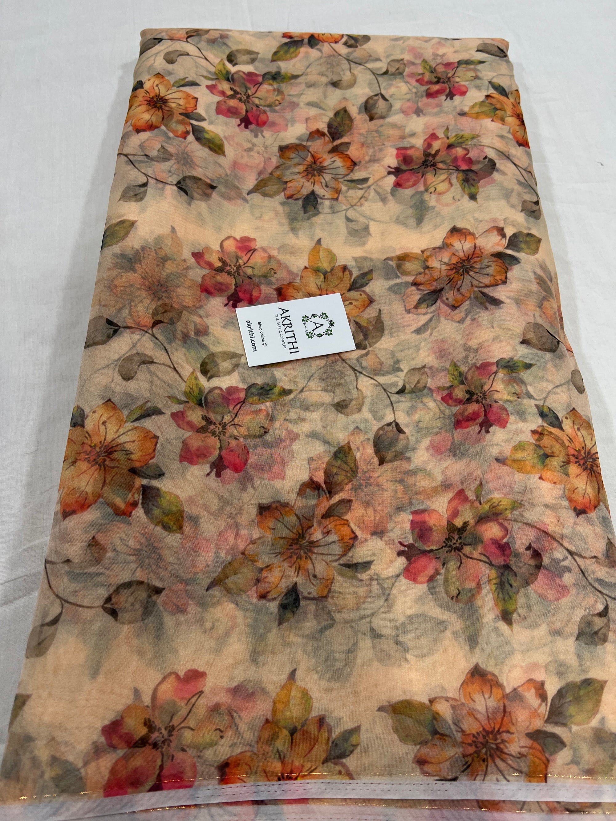 Printed organza fabric