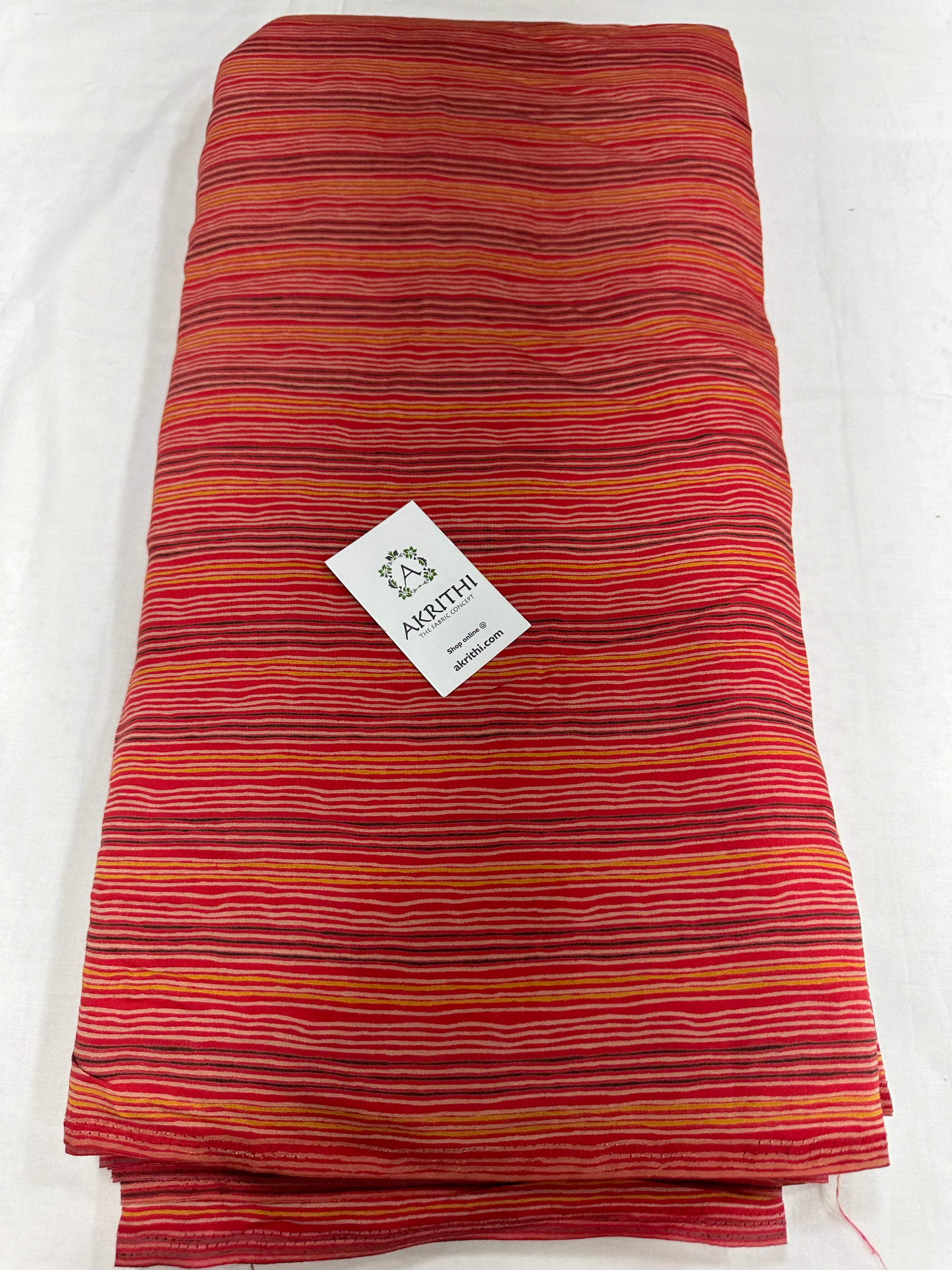 Printed silk fabric