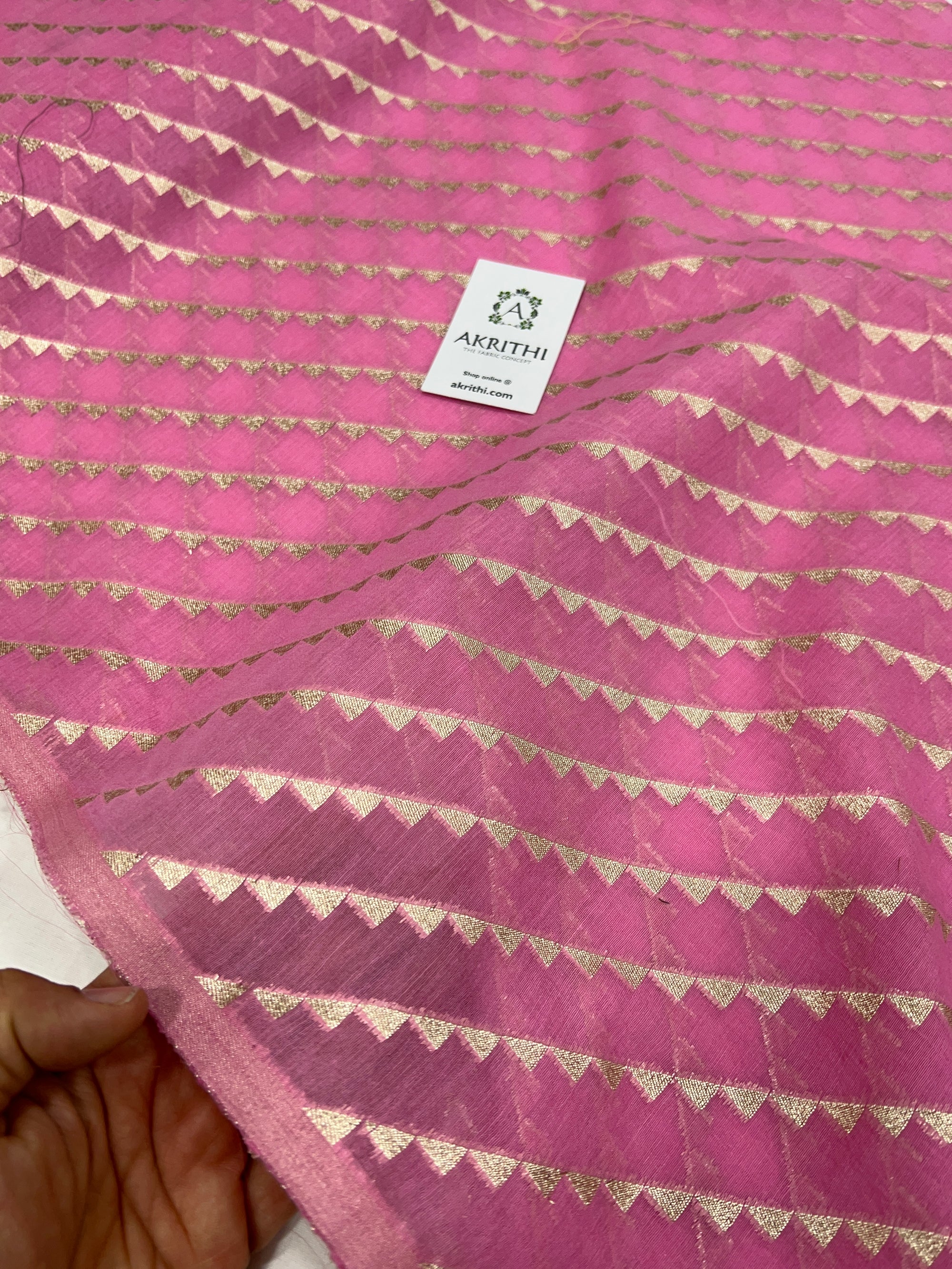Banarasi chanderi cotton lurex fabric