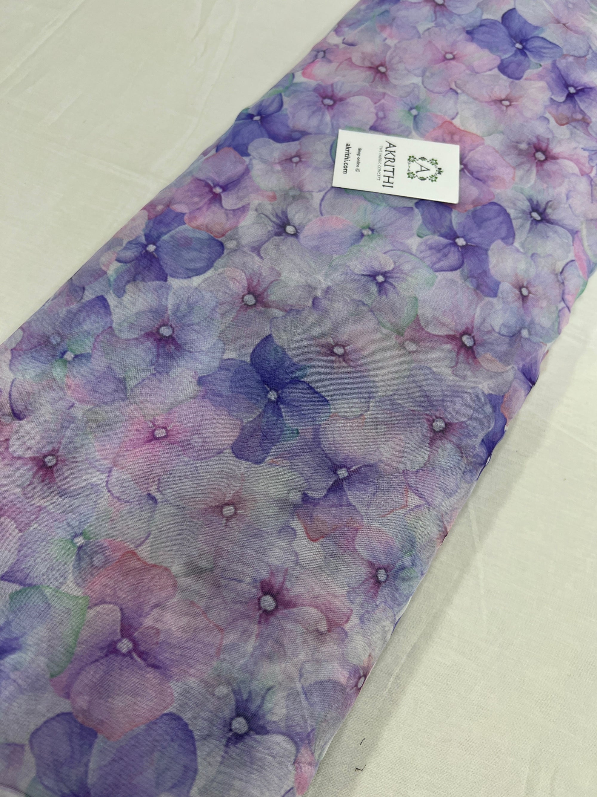 Printed organza fabric