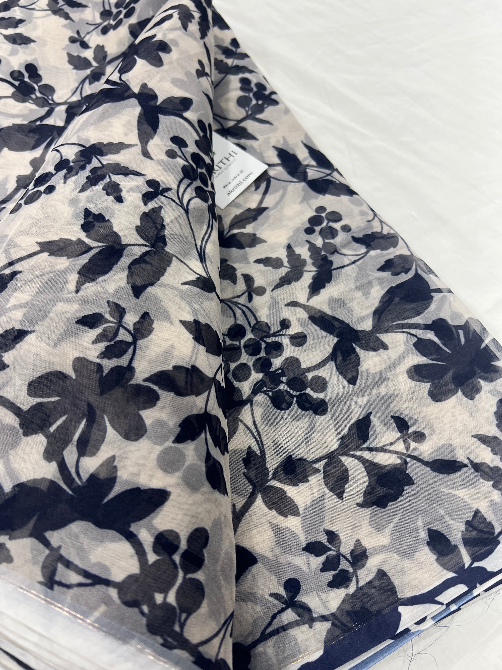 Printed organza fabric