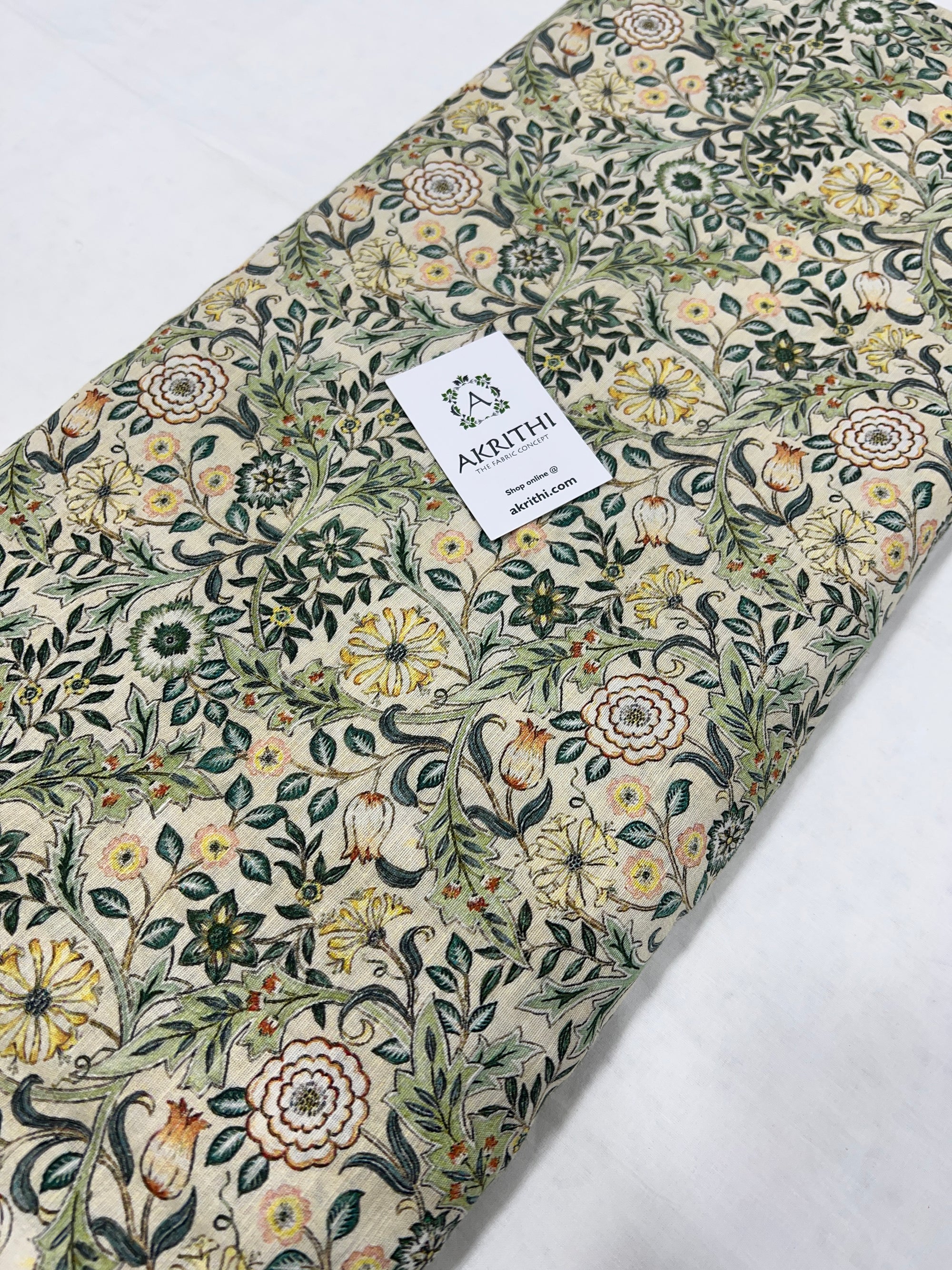 Digital Printed pure linen fabric