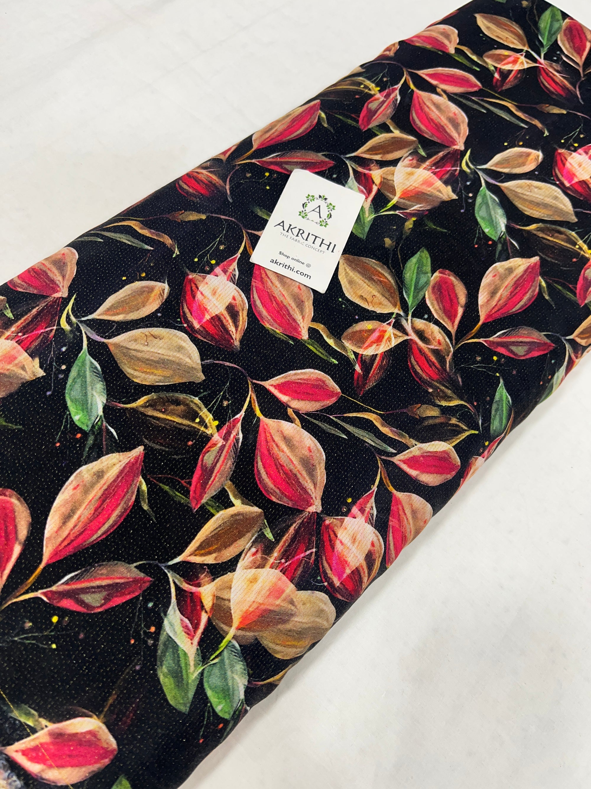 Printed pure lurex muslin fabric