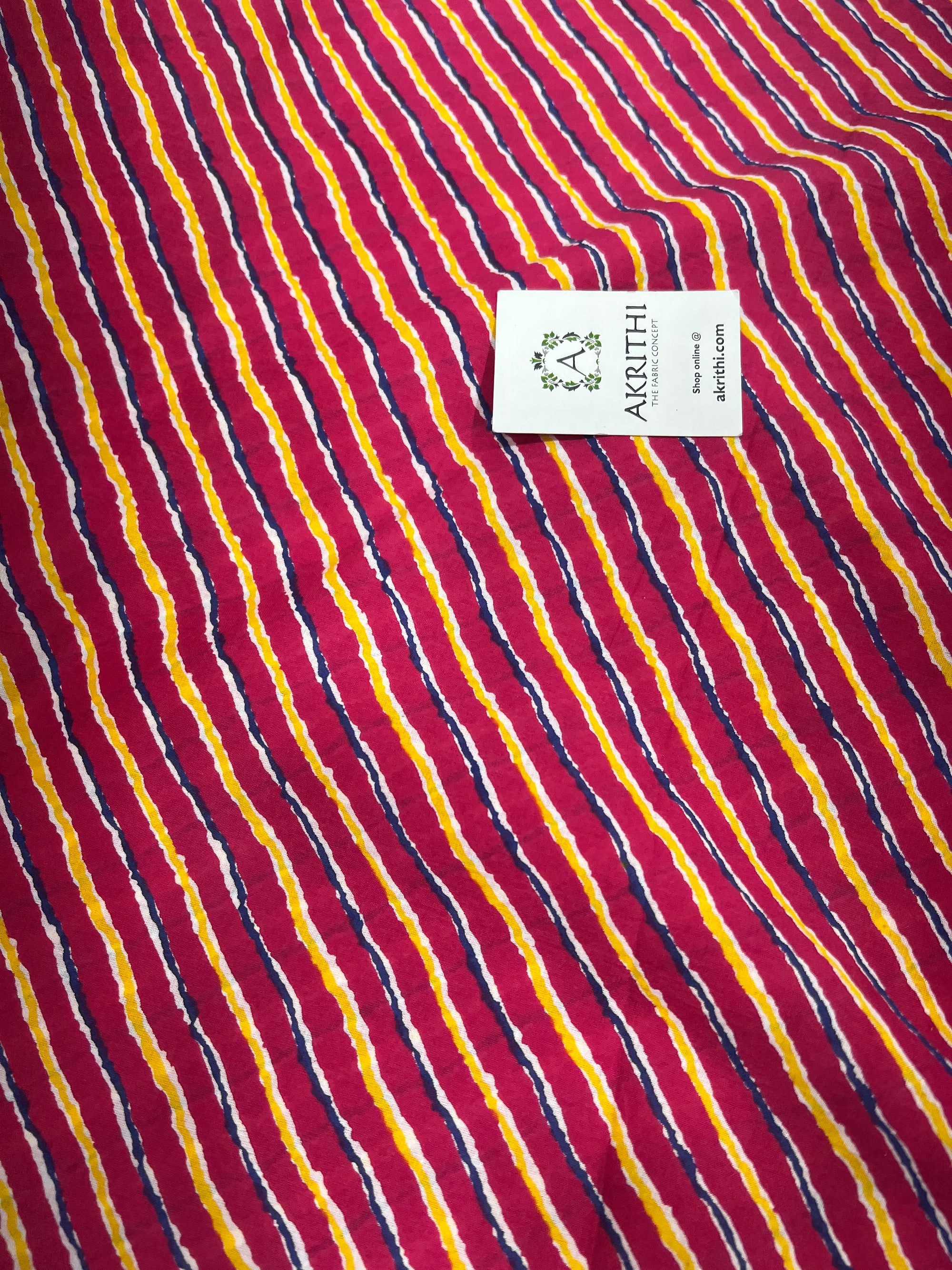 Printed pure cotton fabric pink